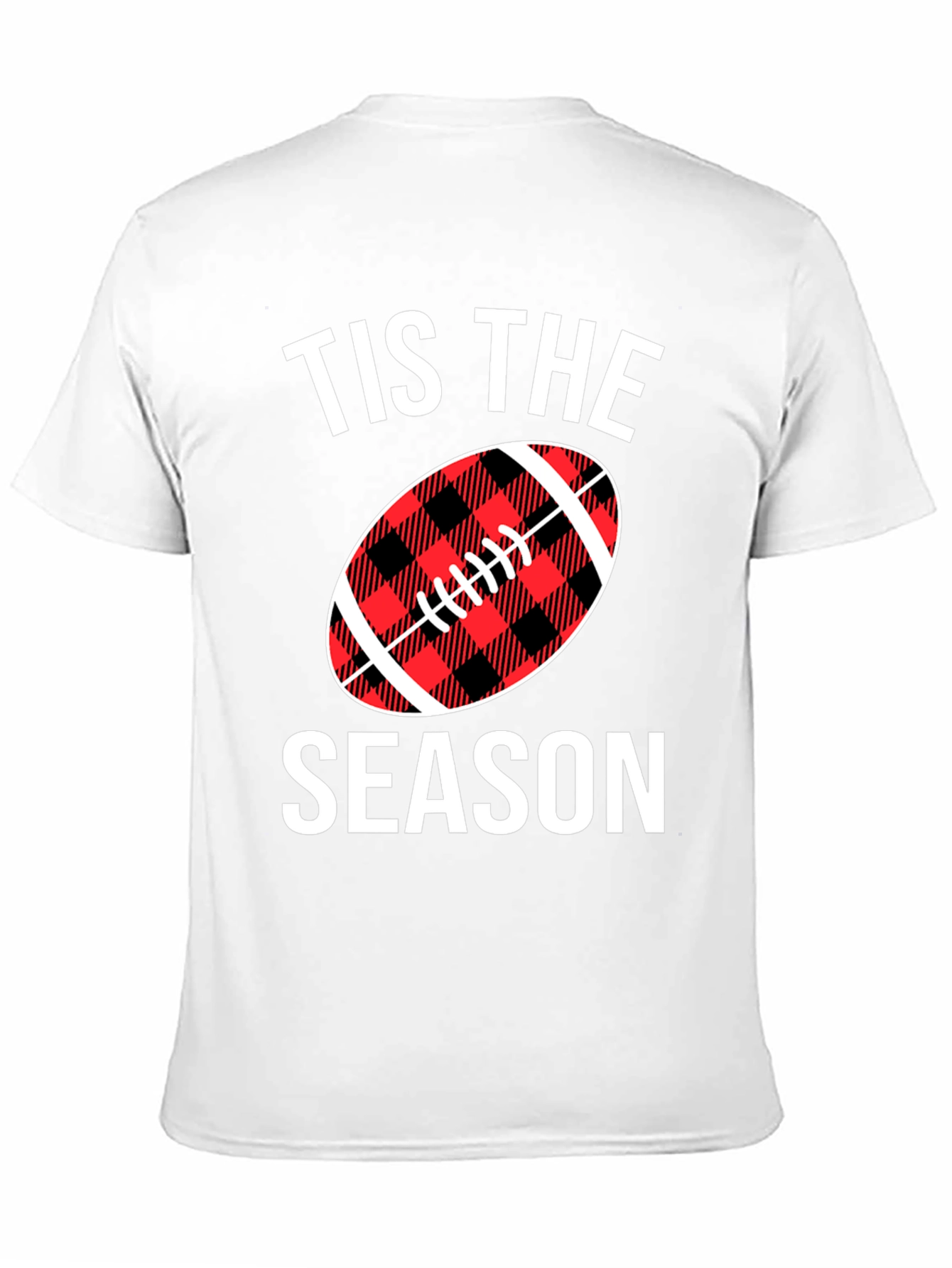 Tis The Season Football Plaid Graphic Tee