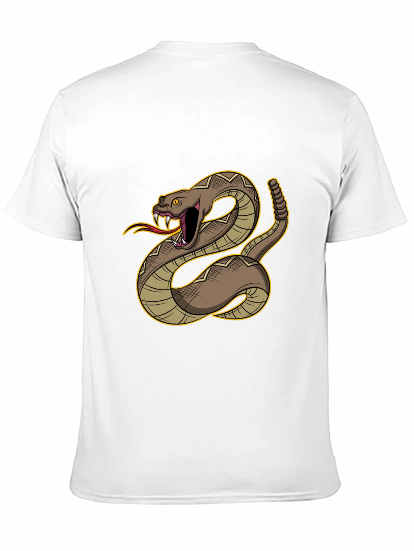 Rattlesnake Graphic Tee - Bold Black Cotton Comfort