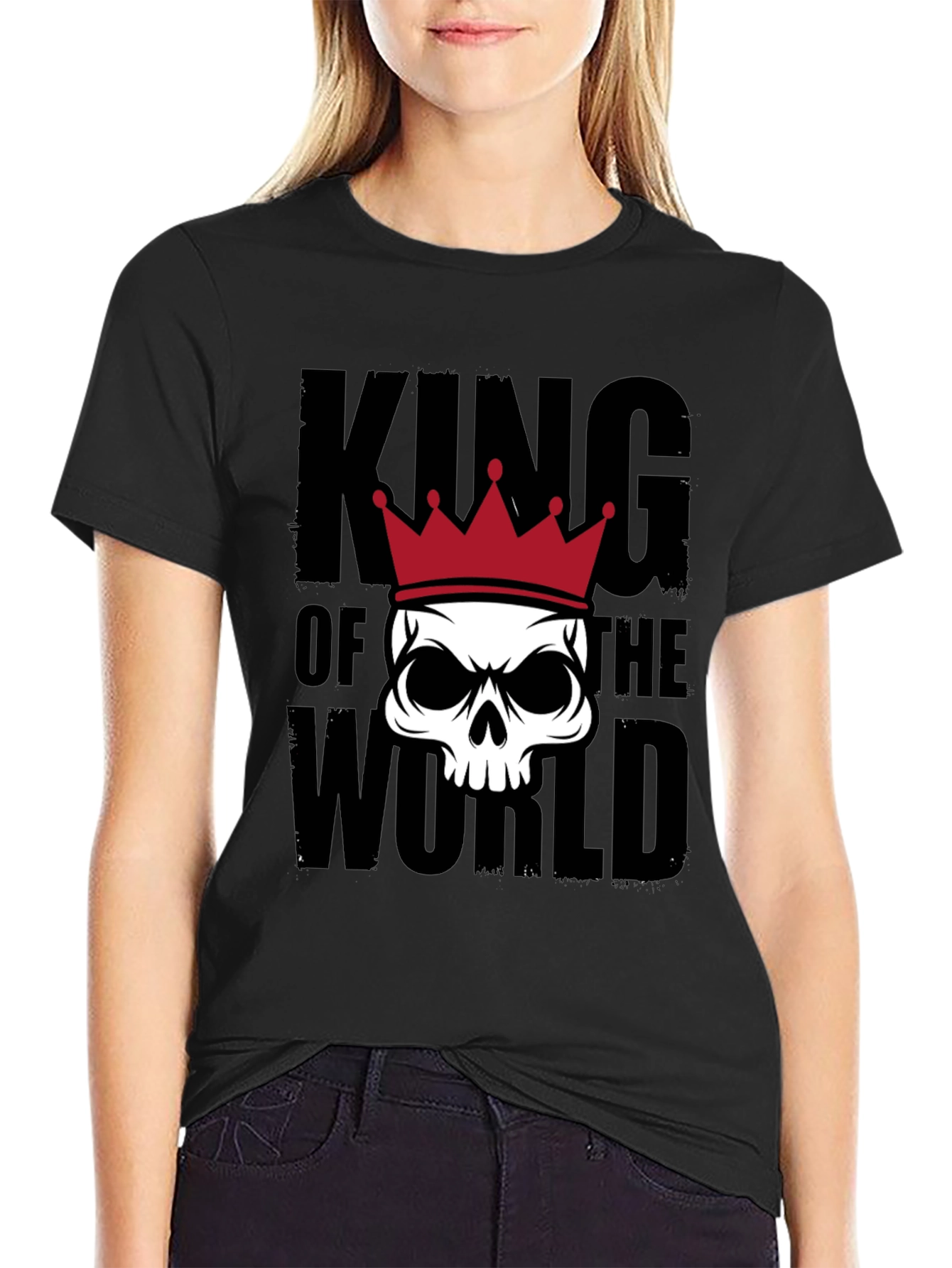 King of the World Skull Graphic Tee
