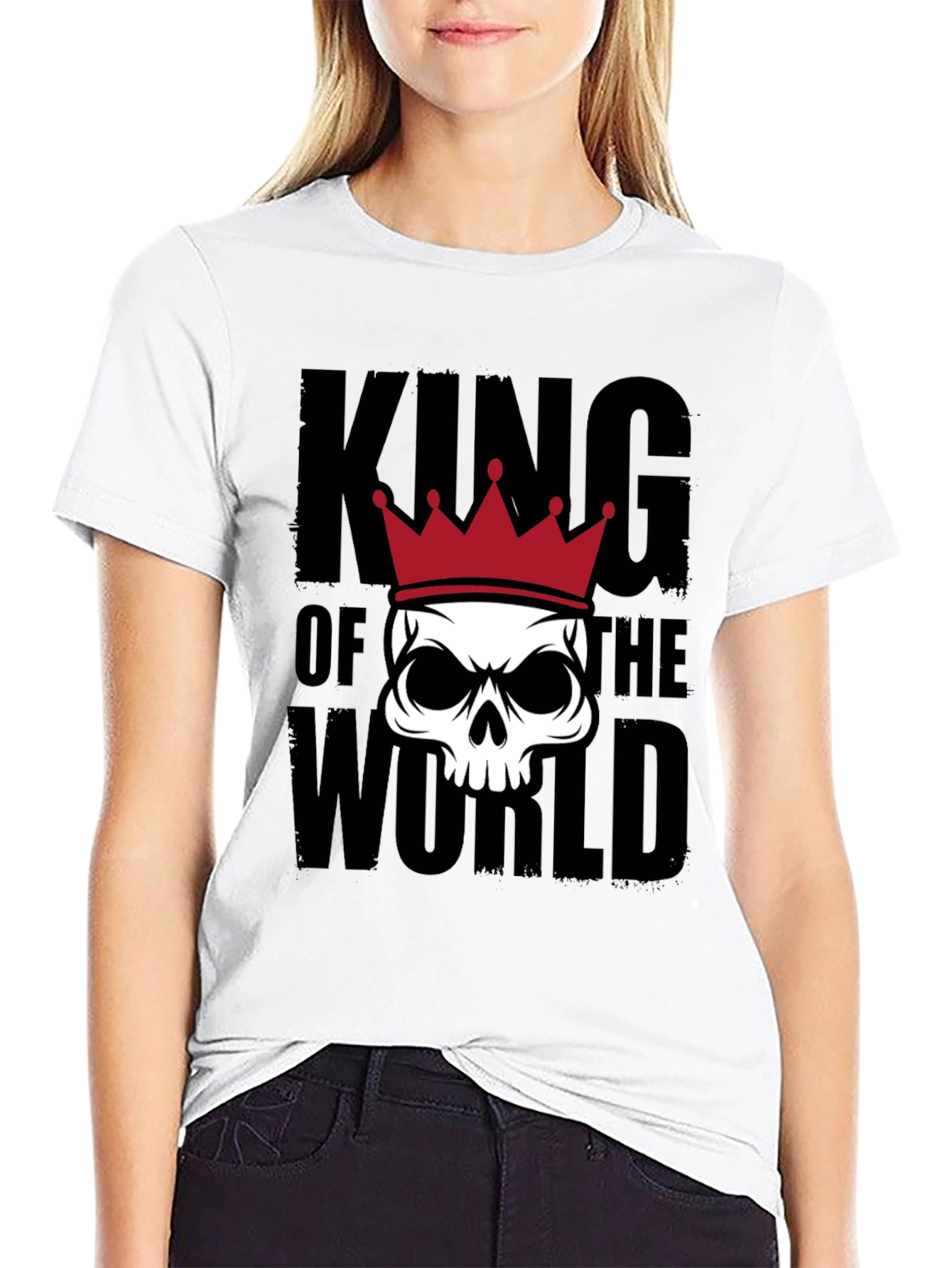 King of the World Skull Graphic Tee