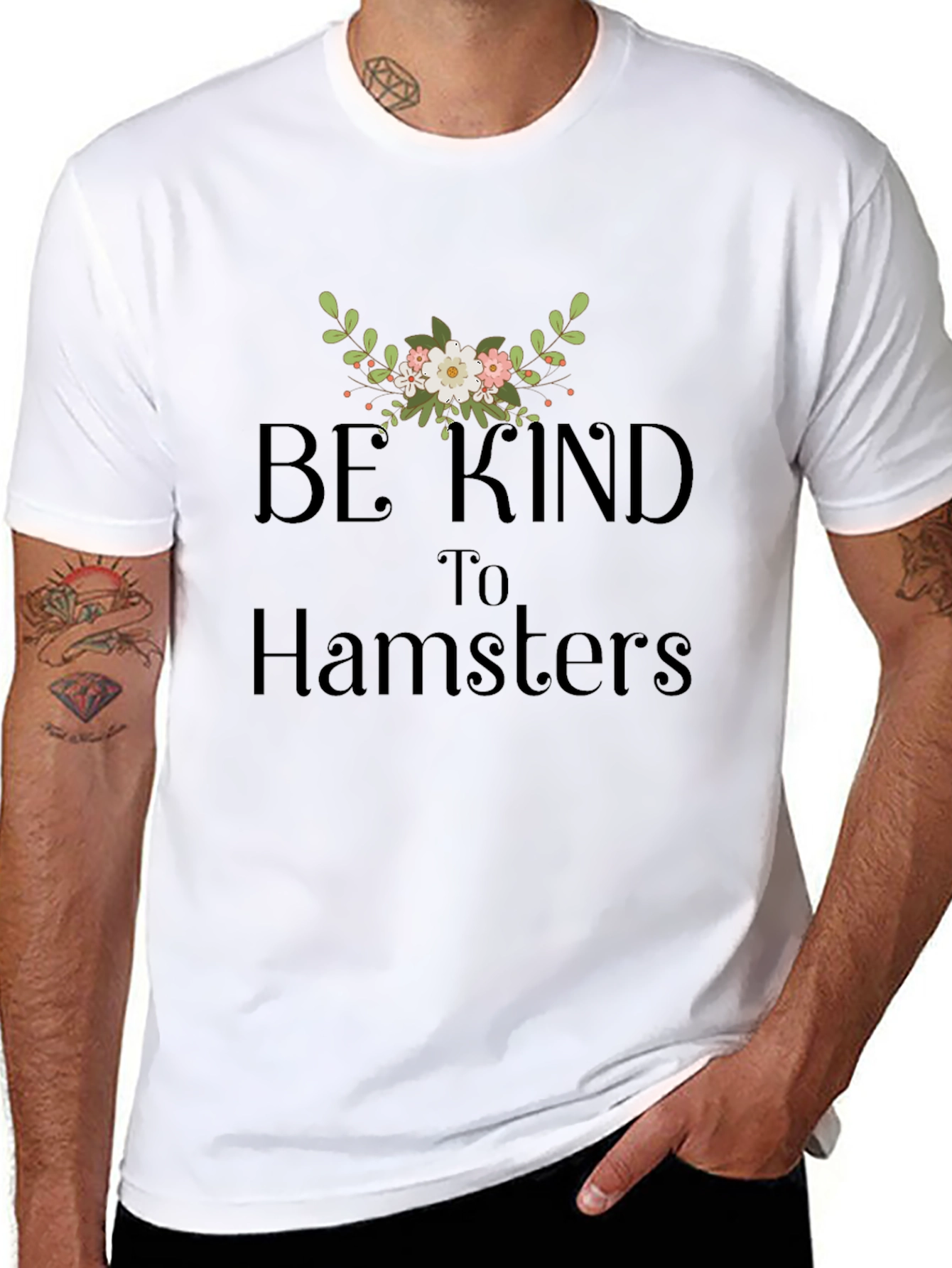 Be Kind to Hamsters Graphic Tee - Black
