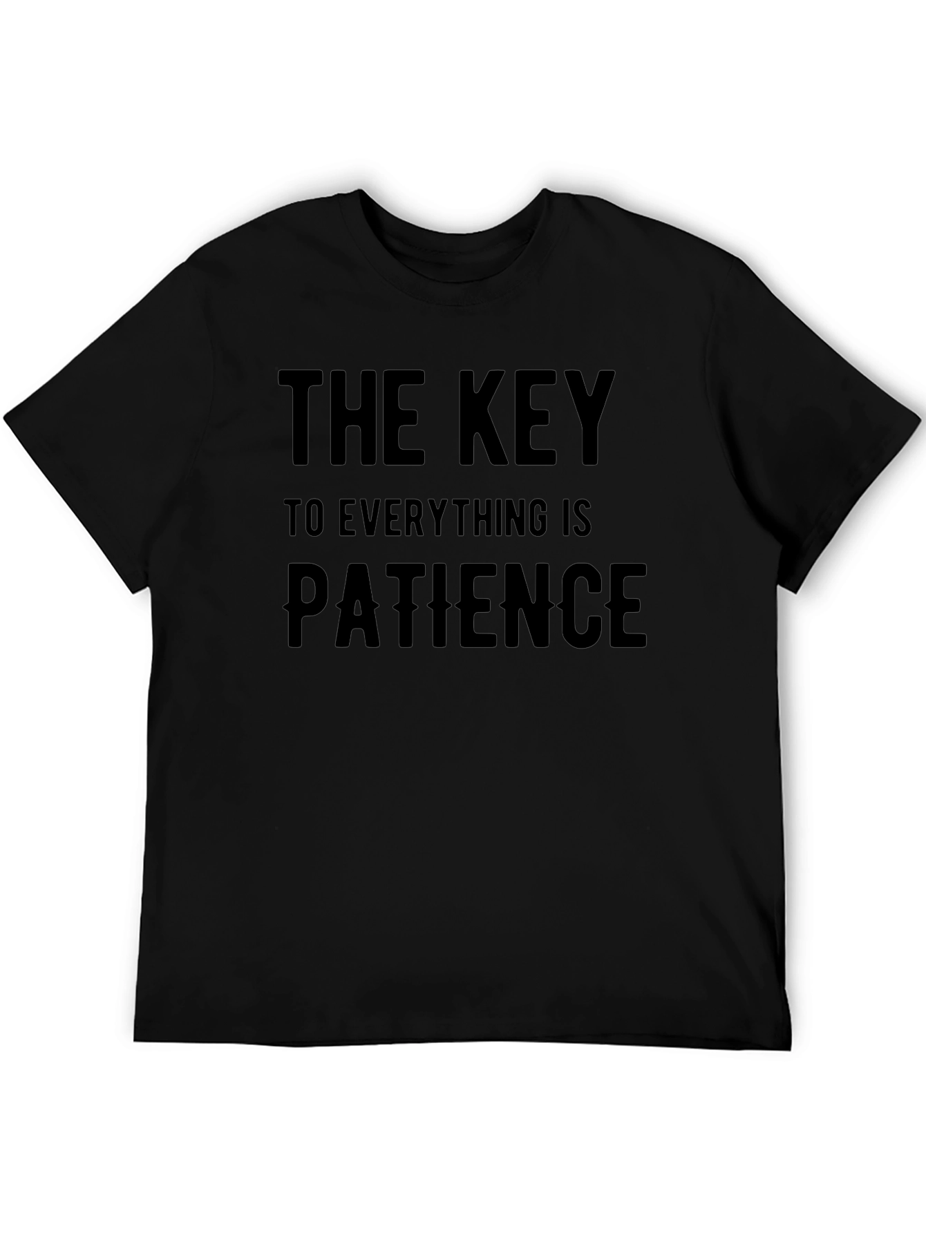 Patience is Key Graphic Tee - Black