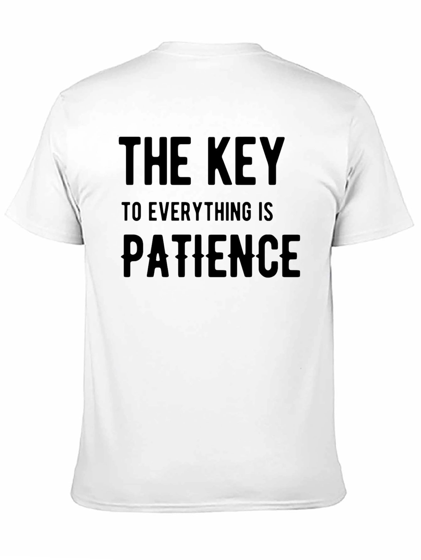 Patience is Key Graphic Tee - Black