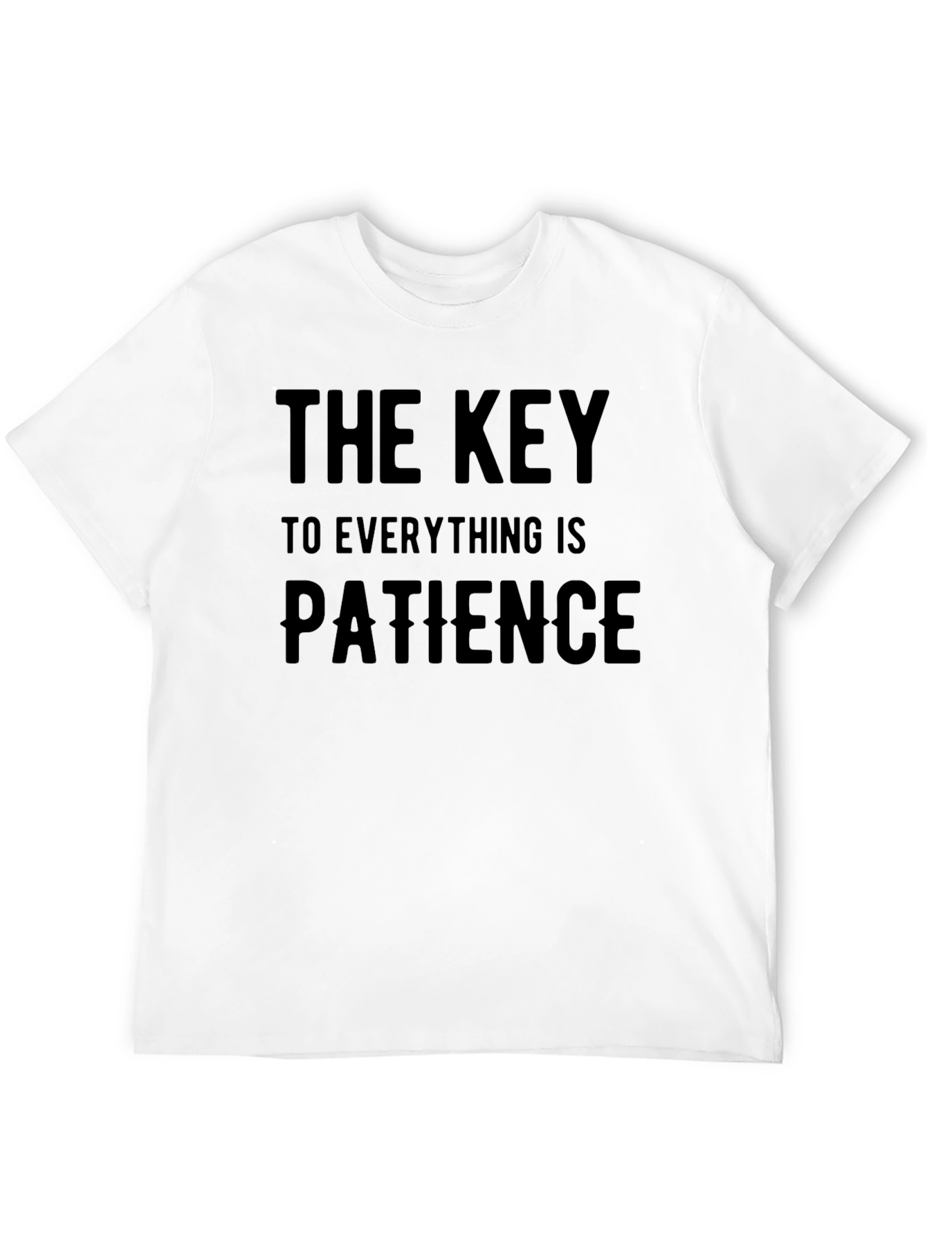 Patience is Key Graphic Tee - Black