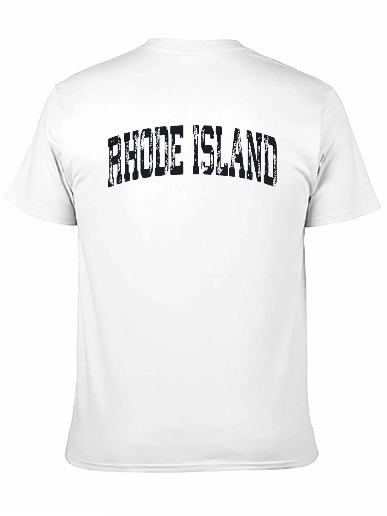 Rhode Island Graphic Tee - Distressed Print Black T-Shirt