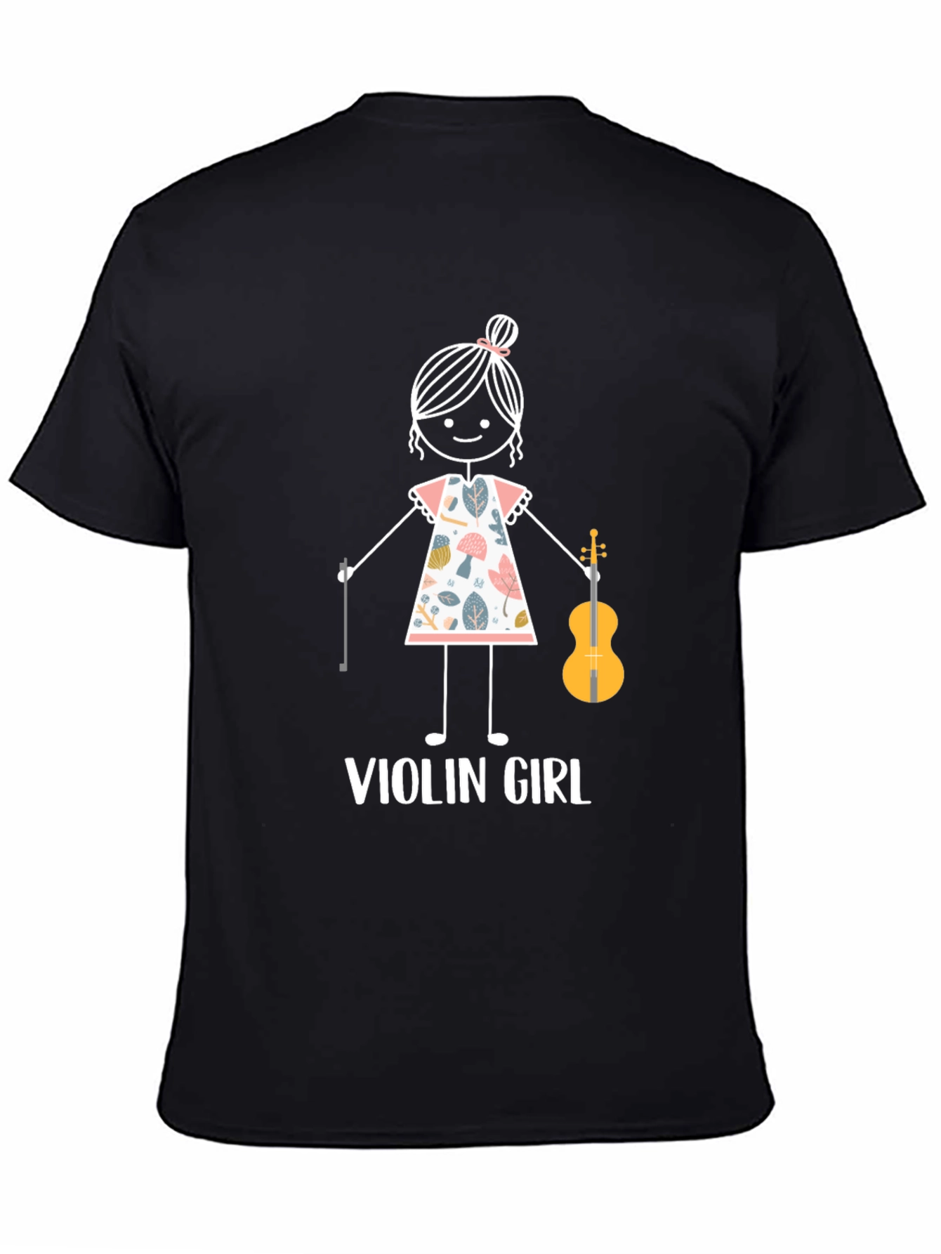 Violin Girl Graphic Tee - Music Lover Shirt