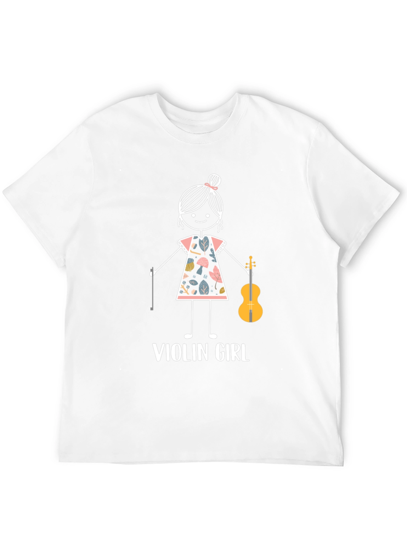 Violin Girl Graphic Tee - Music Lover Shirt