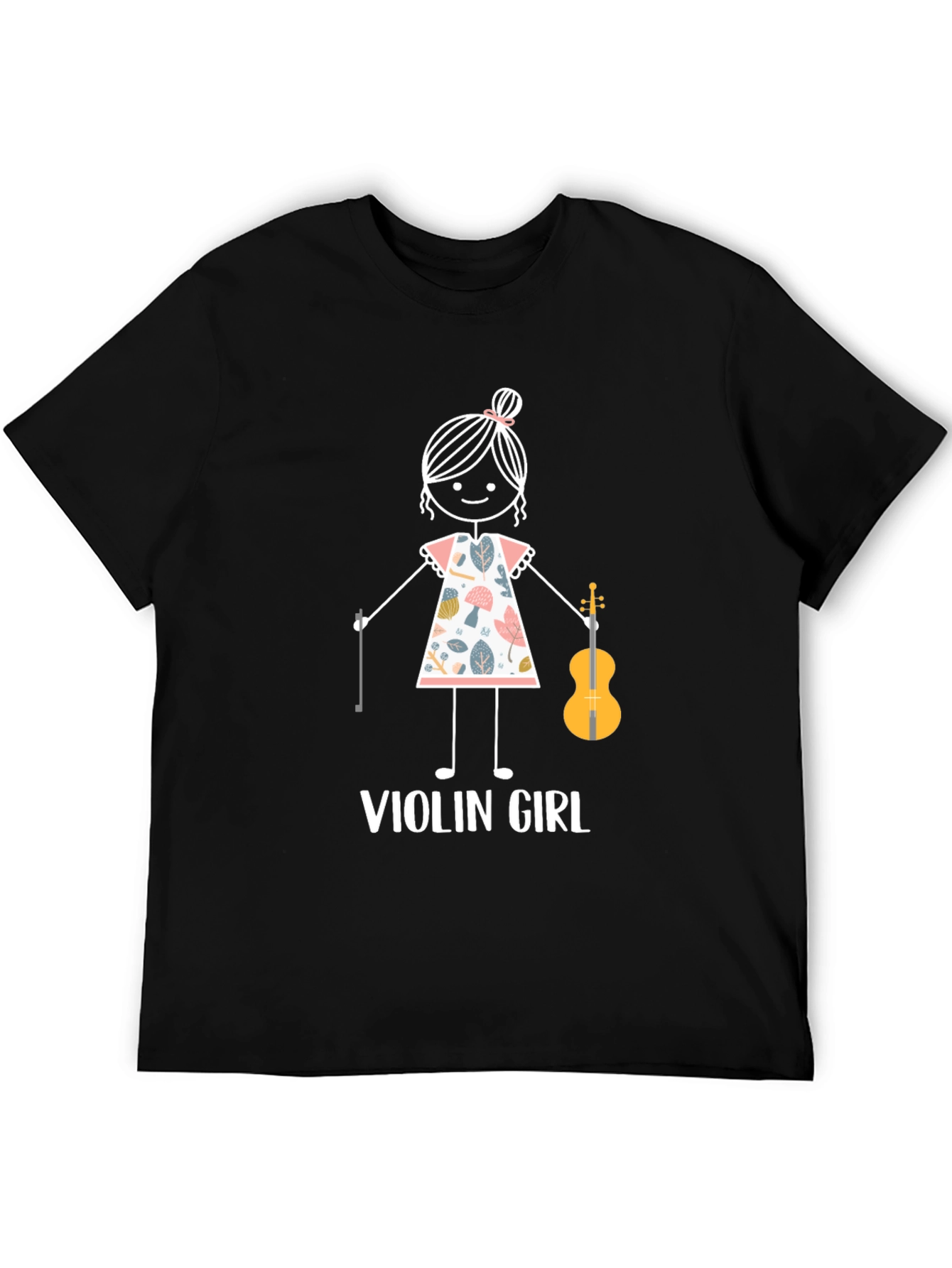 Violin Girl Graphic Tee - Music Lover Shirt