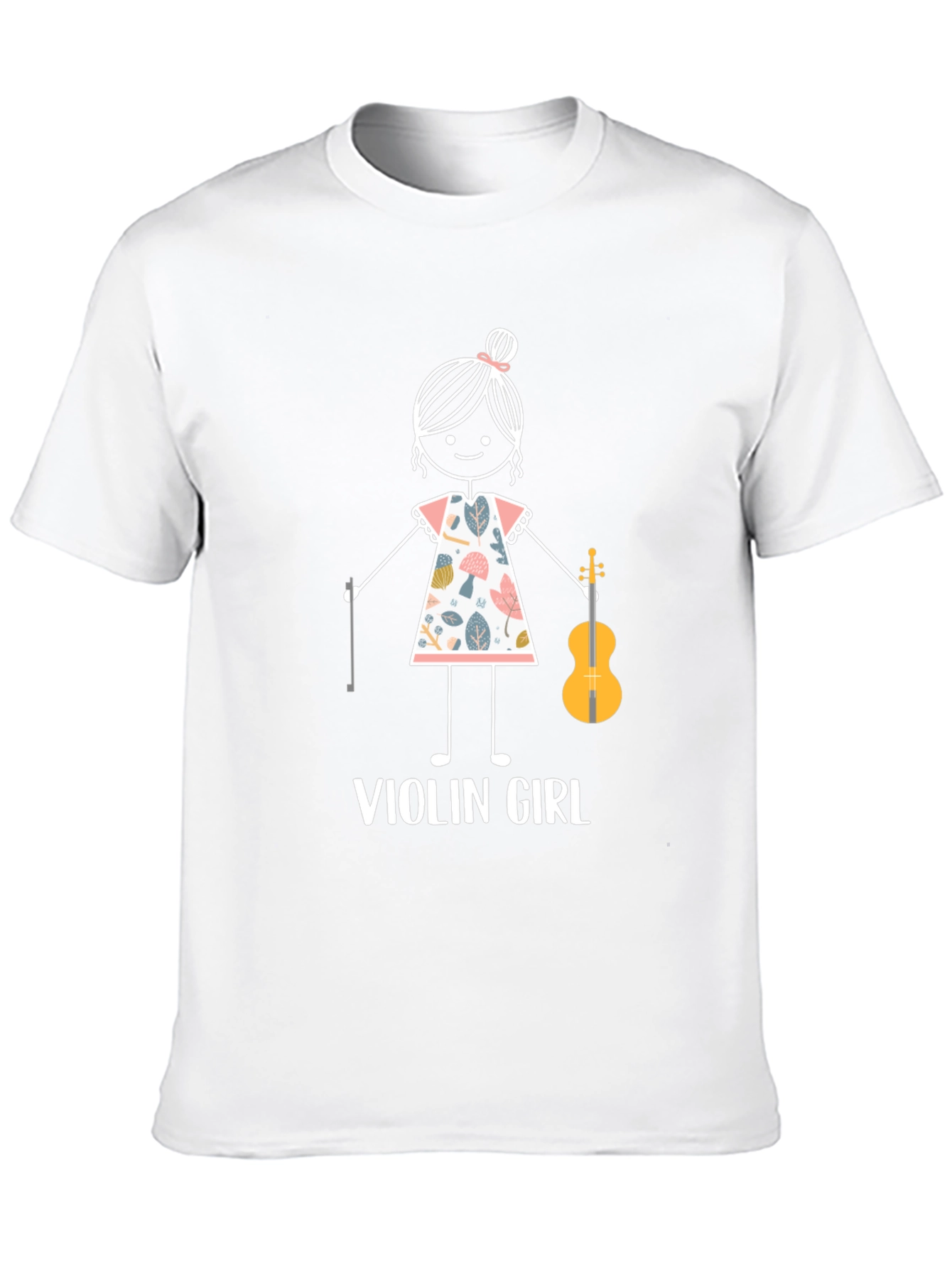 Violin Girl Graphic Tee - Music Lover Shirt