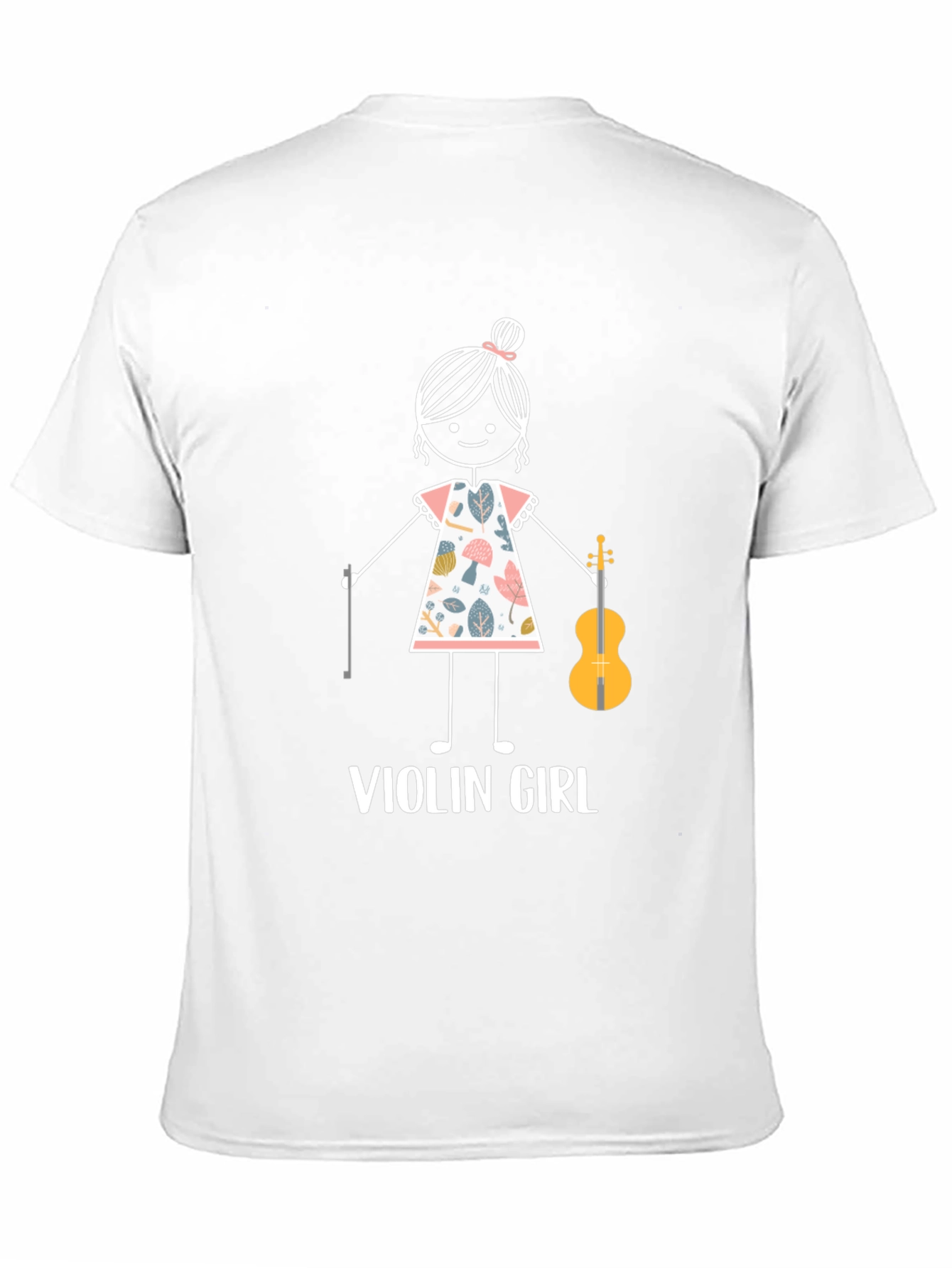Violin Girl Graphic Tee - Music Lover Shirt
