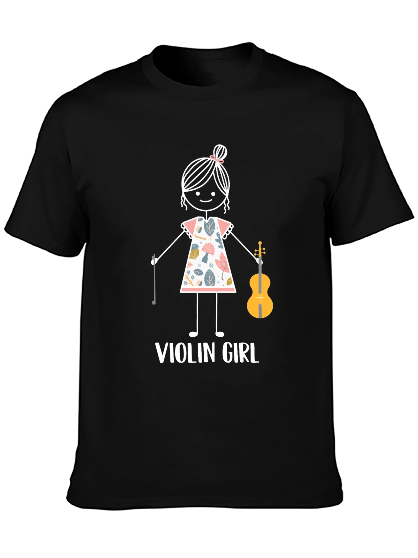 Violin Girl Graphic Tee - Music Lover Shirt