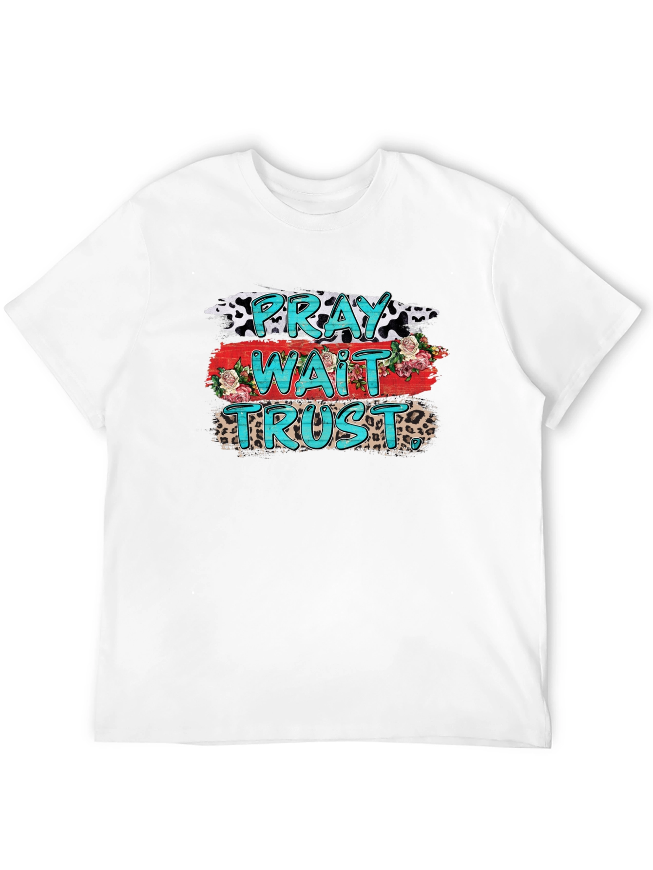 Pray Wait Trust Graphic Tee - Black