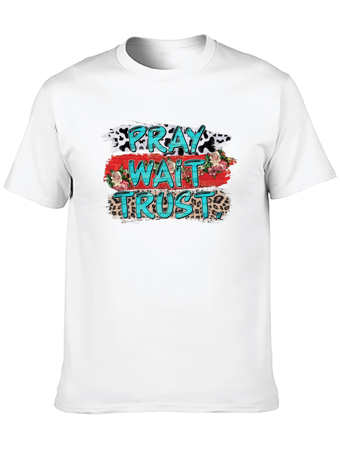 Pray Wait Trust Graphic Tee - Black