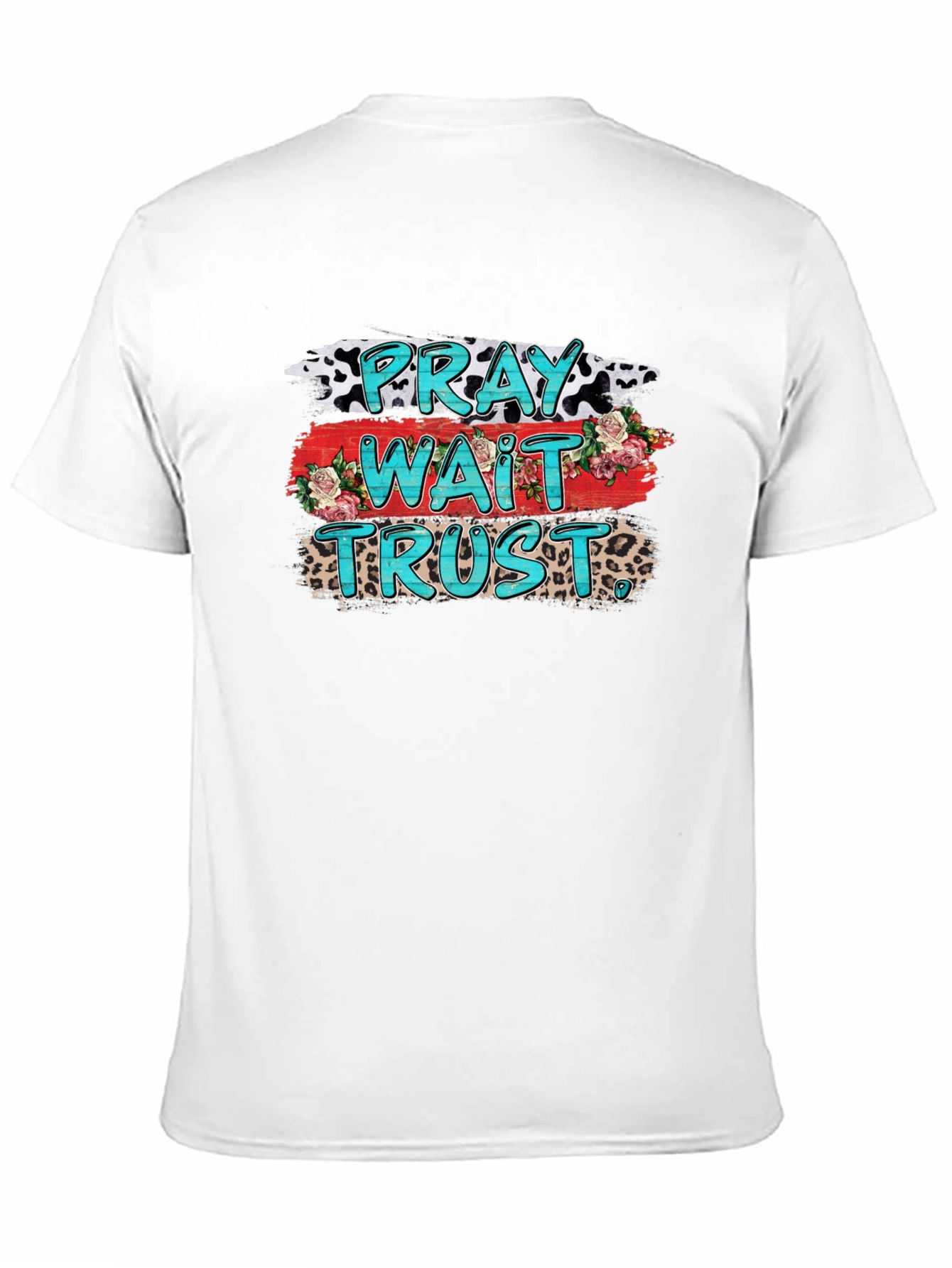 Pray Wait Trust Graphic Tee - Black