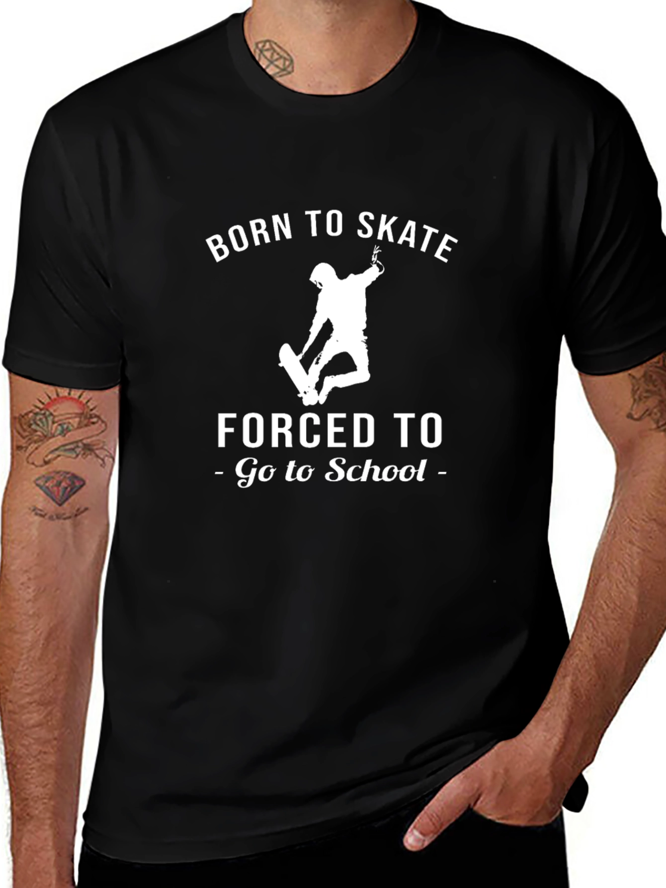 Born to Skate T-Shirt - Black Graphic Tee