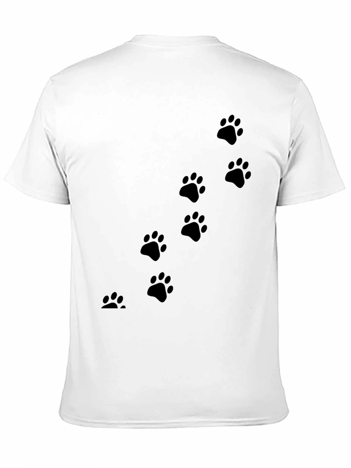 Black Paw Print T-Shirt for Animal Lovers