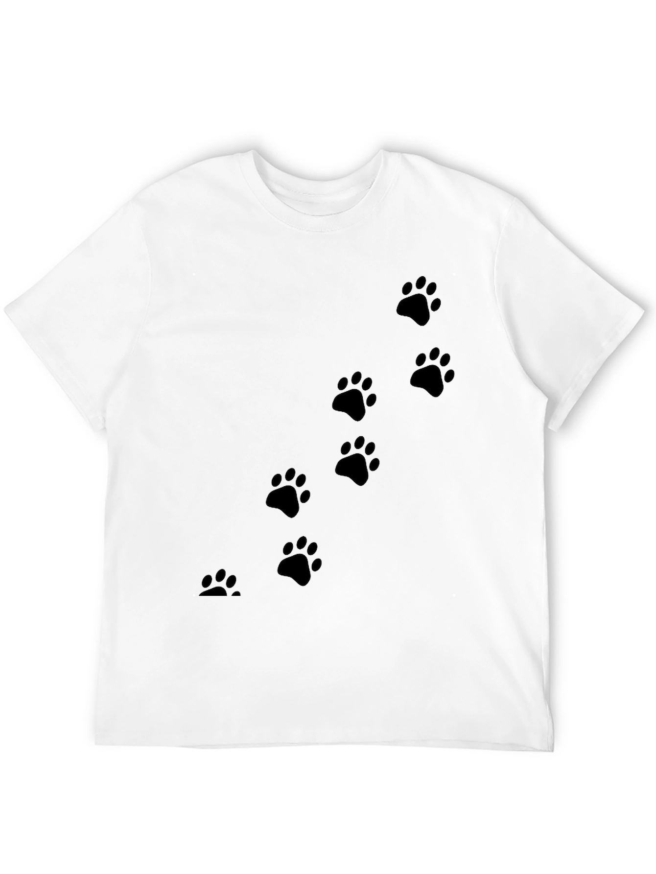 Black Paw Print T-Shirt for Animal Lovers