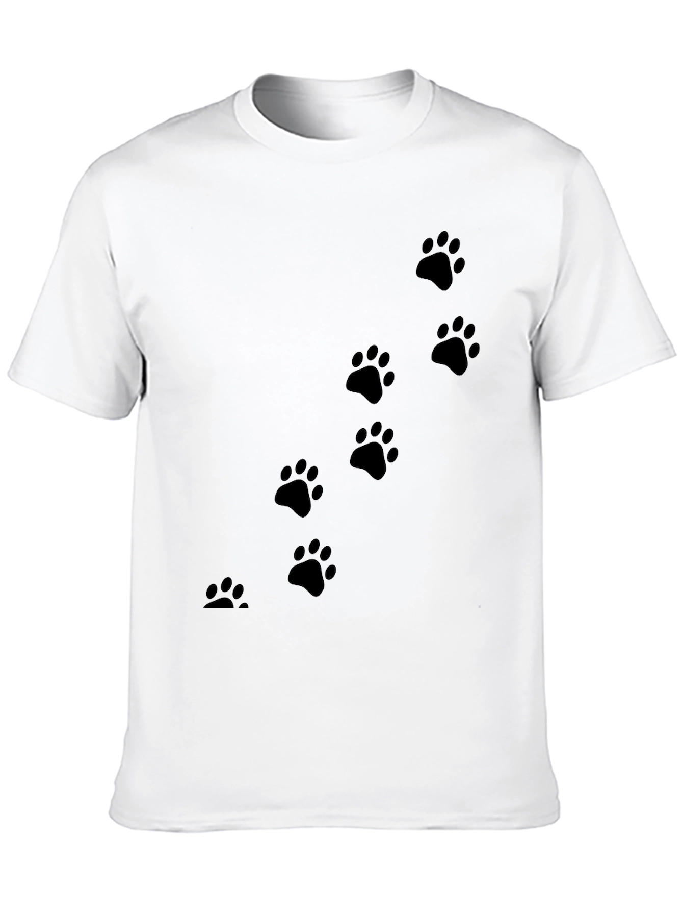 Black Paw Print T-Shirt for Animal Lovers