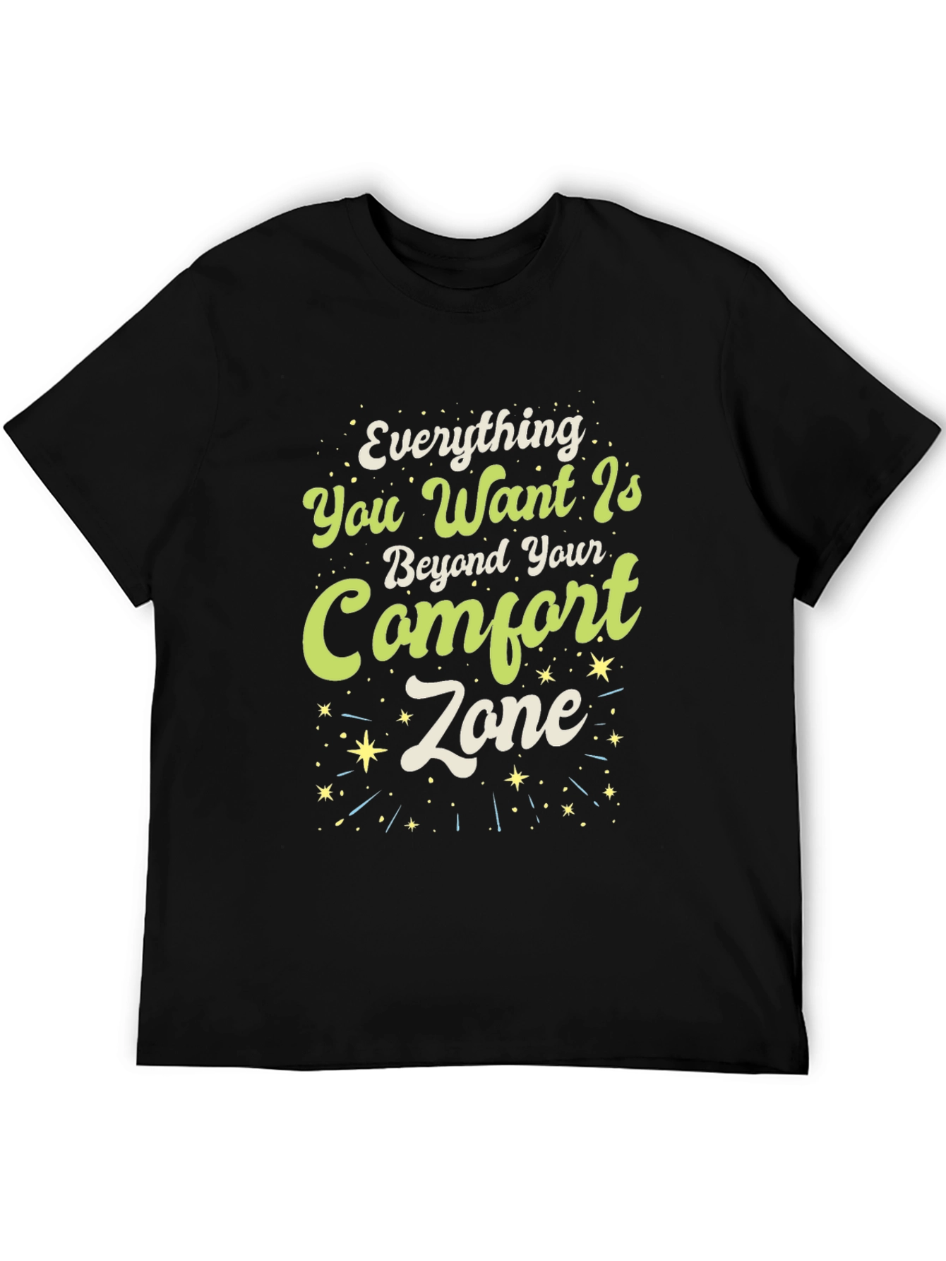 Motivational Comfort Zone Graphic T-Shirt