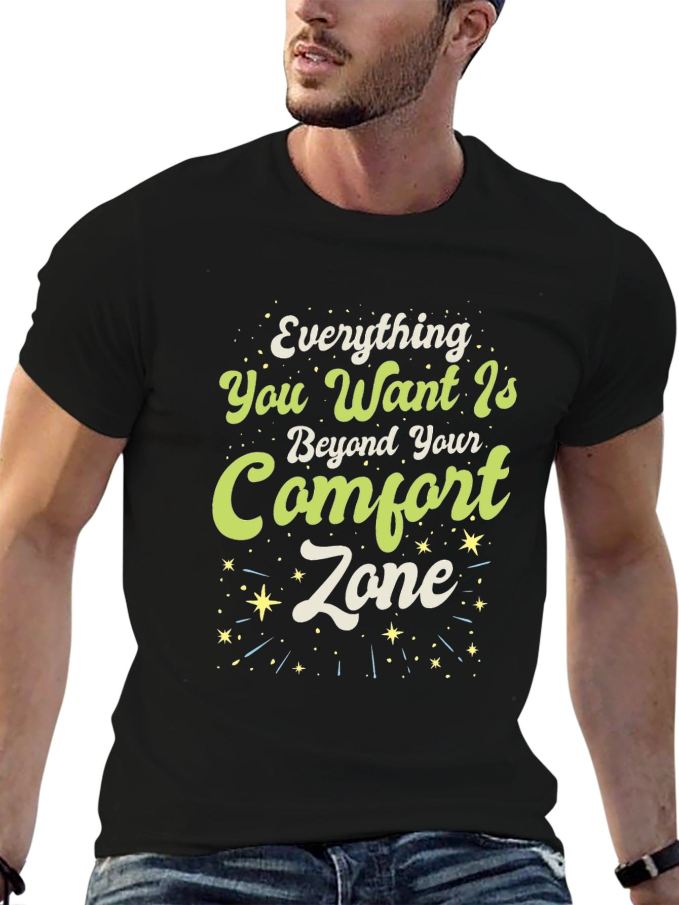 Motivational Comfort Zone Graphic T-Shirt