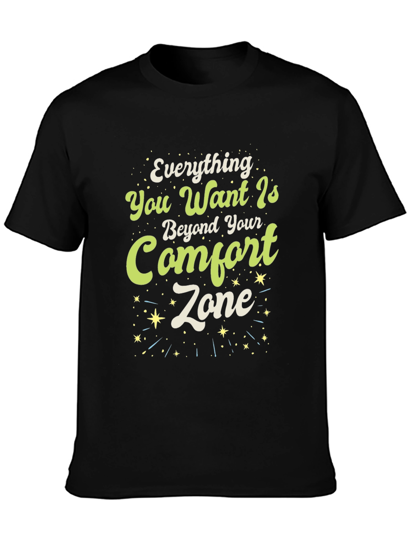 Motivational Comfort Zone Graphic T-Shirt