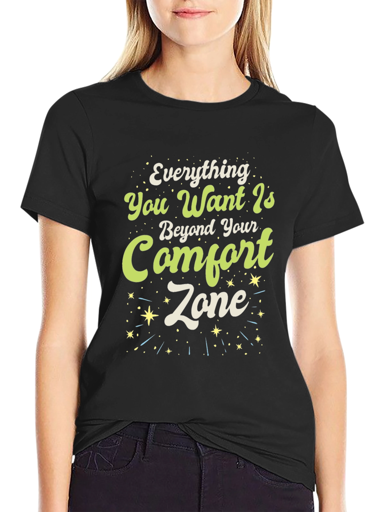 Motivational Comfort Zone Graphic T-Shirt