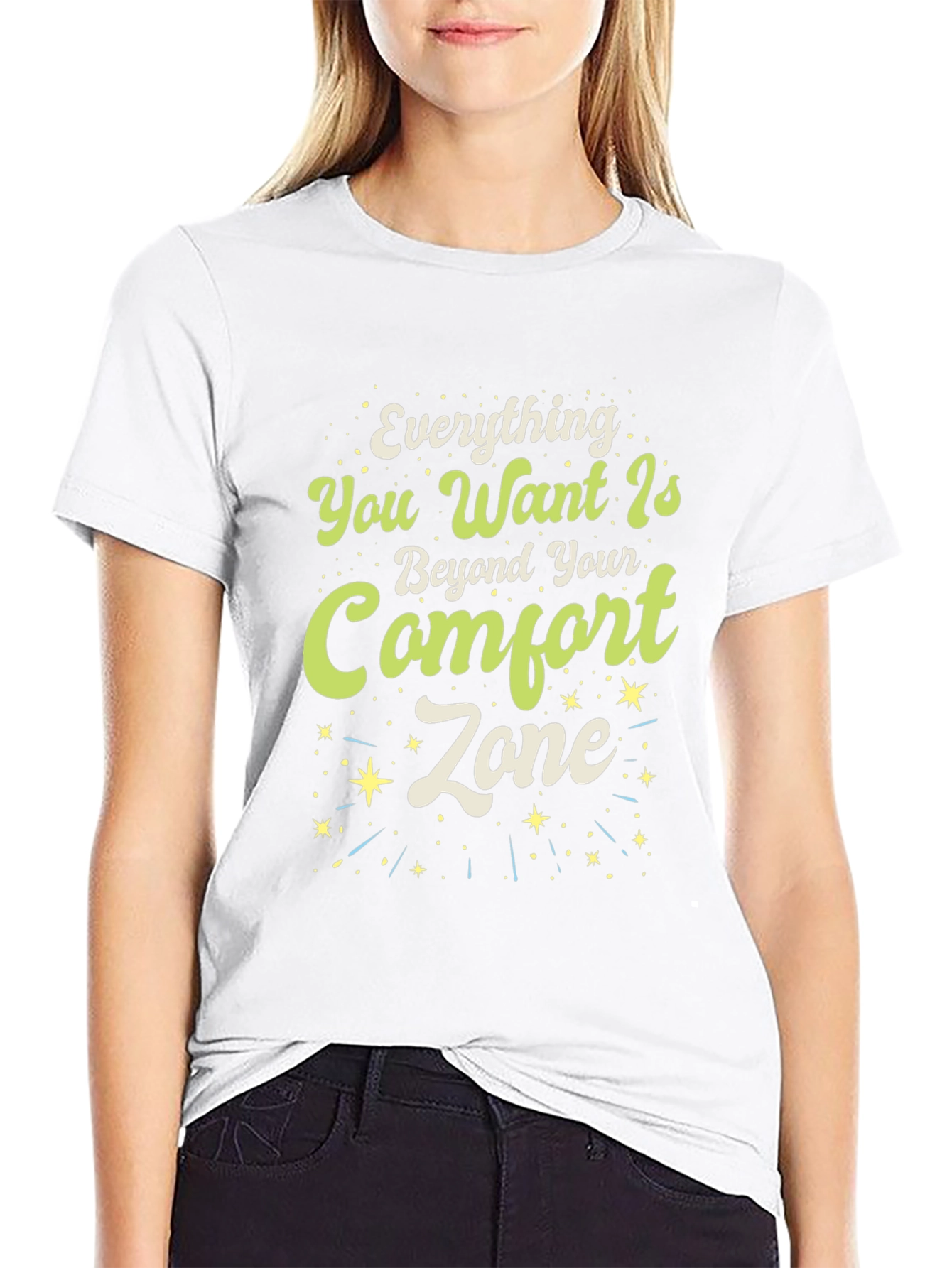 Motivational Comfort Zone Graphic T-Shirt