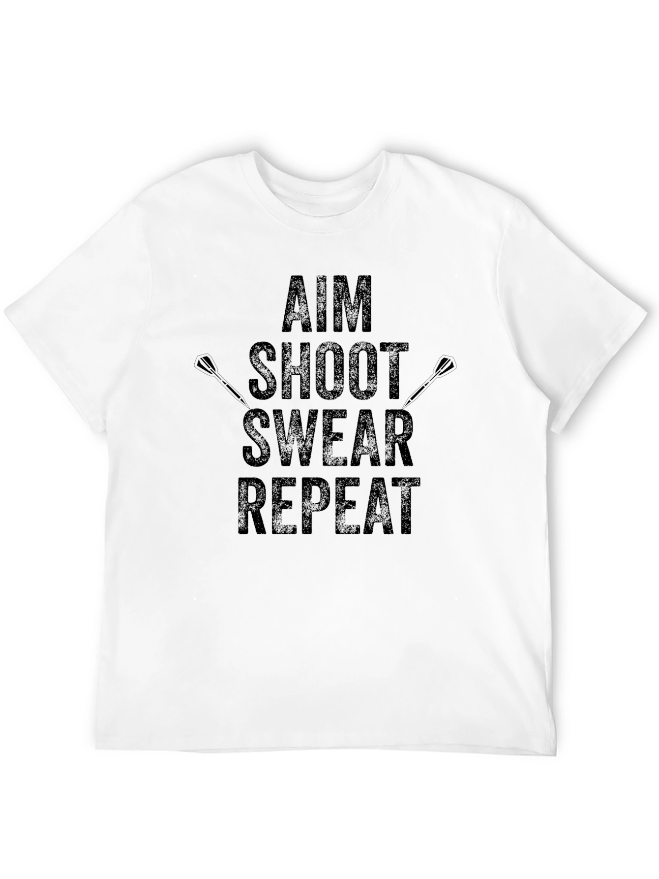 Aim Shoot Swear Repeat - Mens Graphic T-Shirt