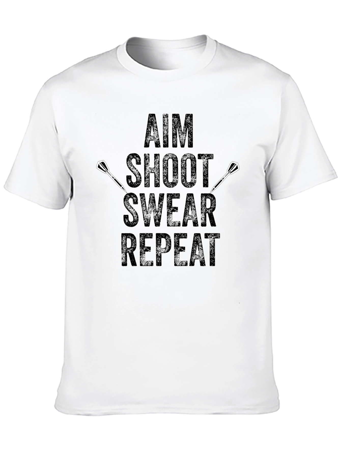 Aim Shoot Swear Repeat - Mens Graphic T-Shirt