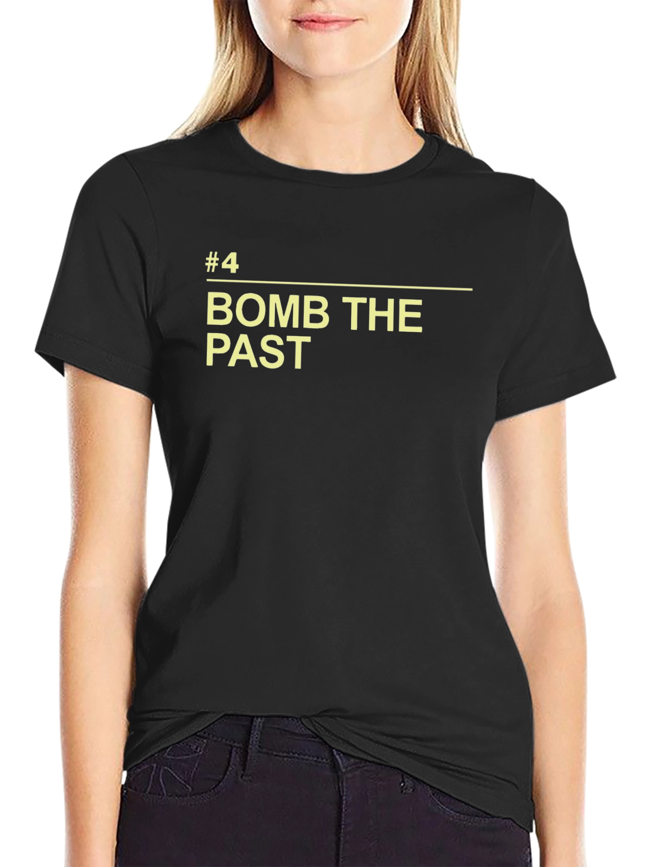 Bomb The Past Graphic T-Shirt - Retro Slogan Tee