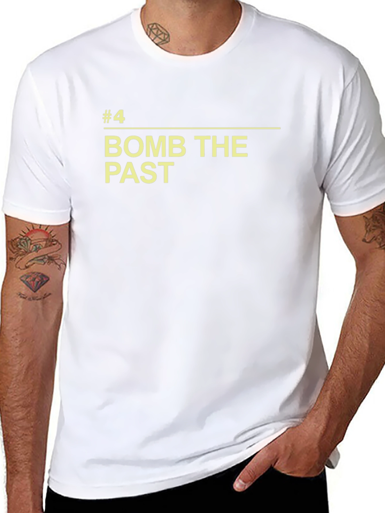 Bomb The Past Graphic T-Shirt - Retro Slogan Tee