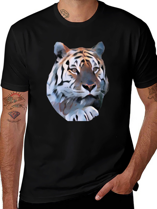 Tiger Graphic Tee - Black Short Sleeve Shirt