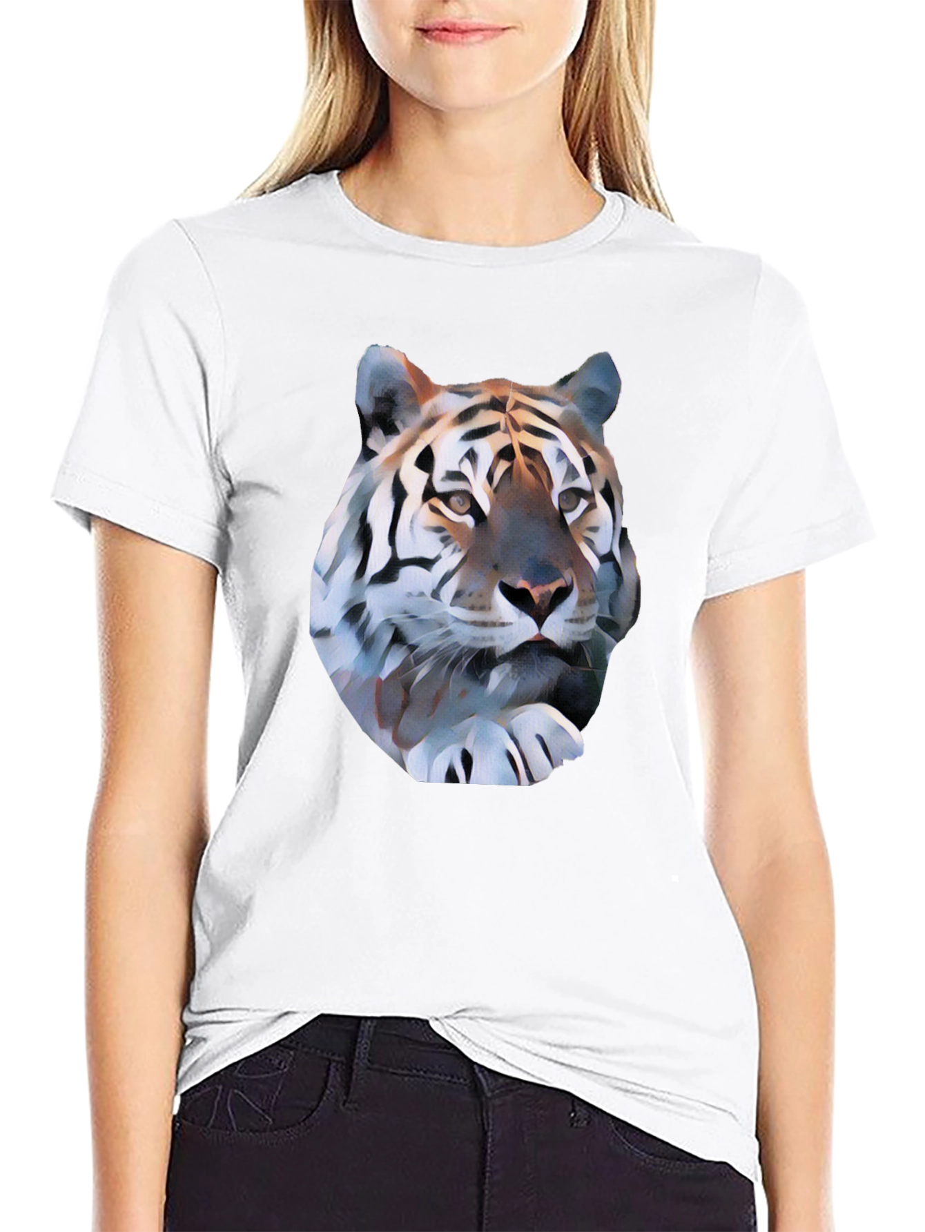 Tiger Graphic Tee - Black Short Sleeve Shirt