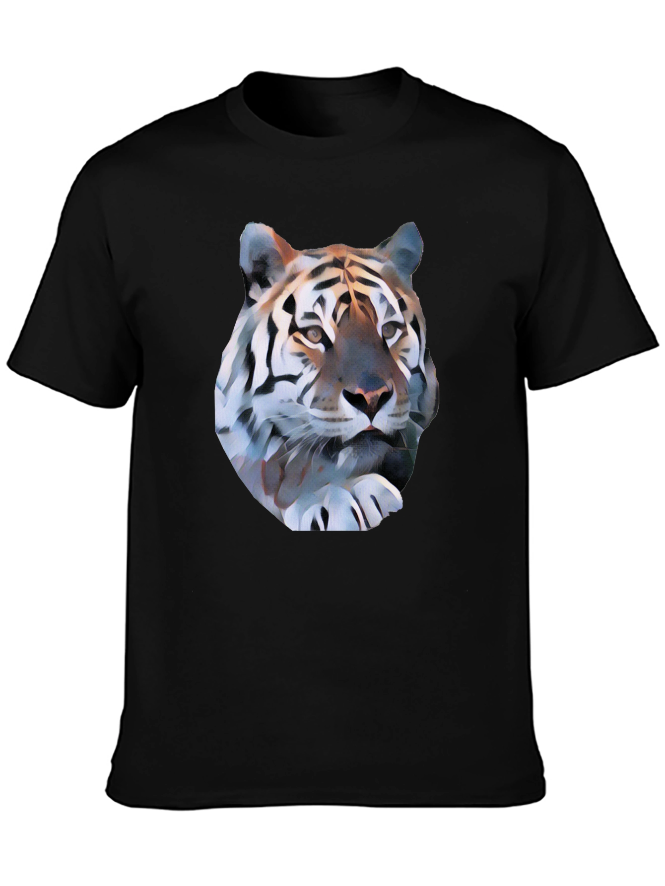 Tiger Graphic Tee - Black Short Sleeve Shirt