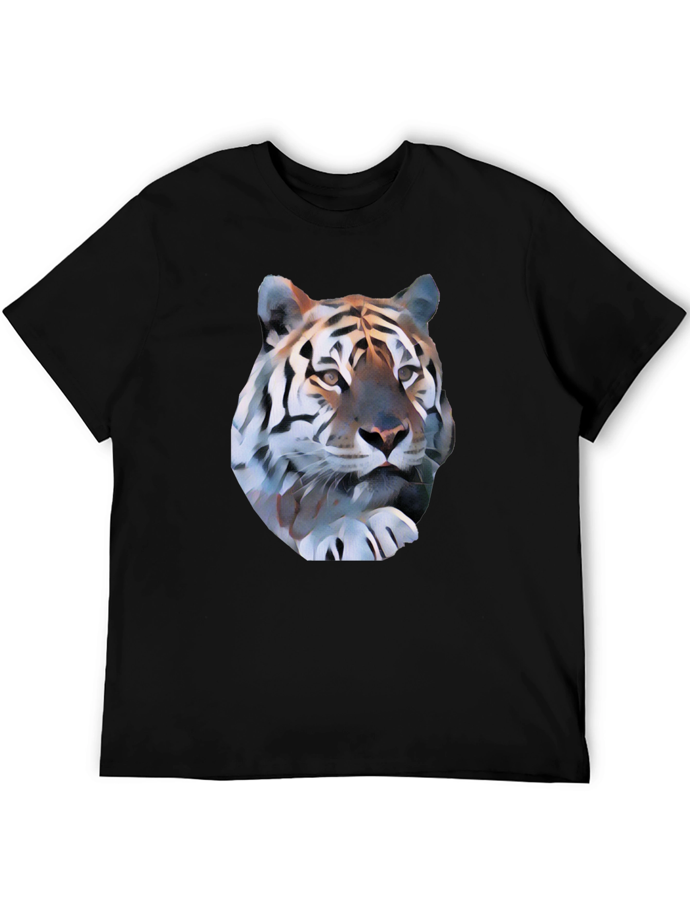 Tiger Graphic Tee - Black Short Sleeve Shirt