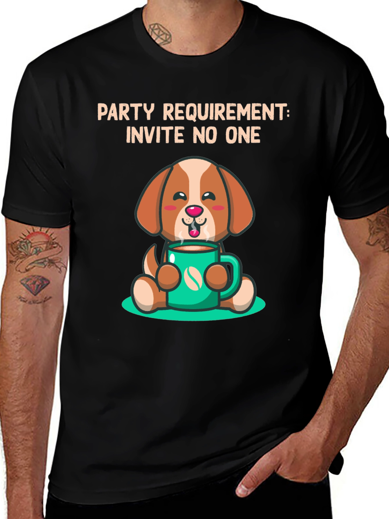 Party Requirement: Dog and Coffee Graphic Tee