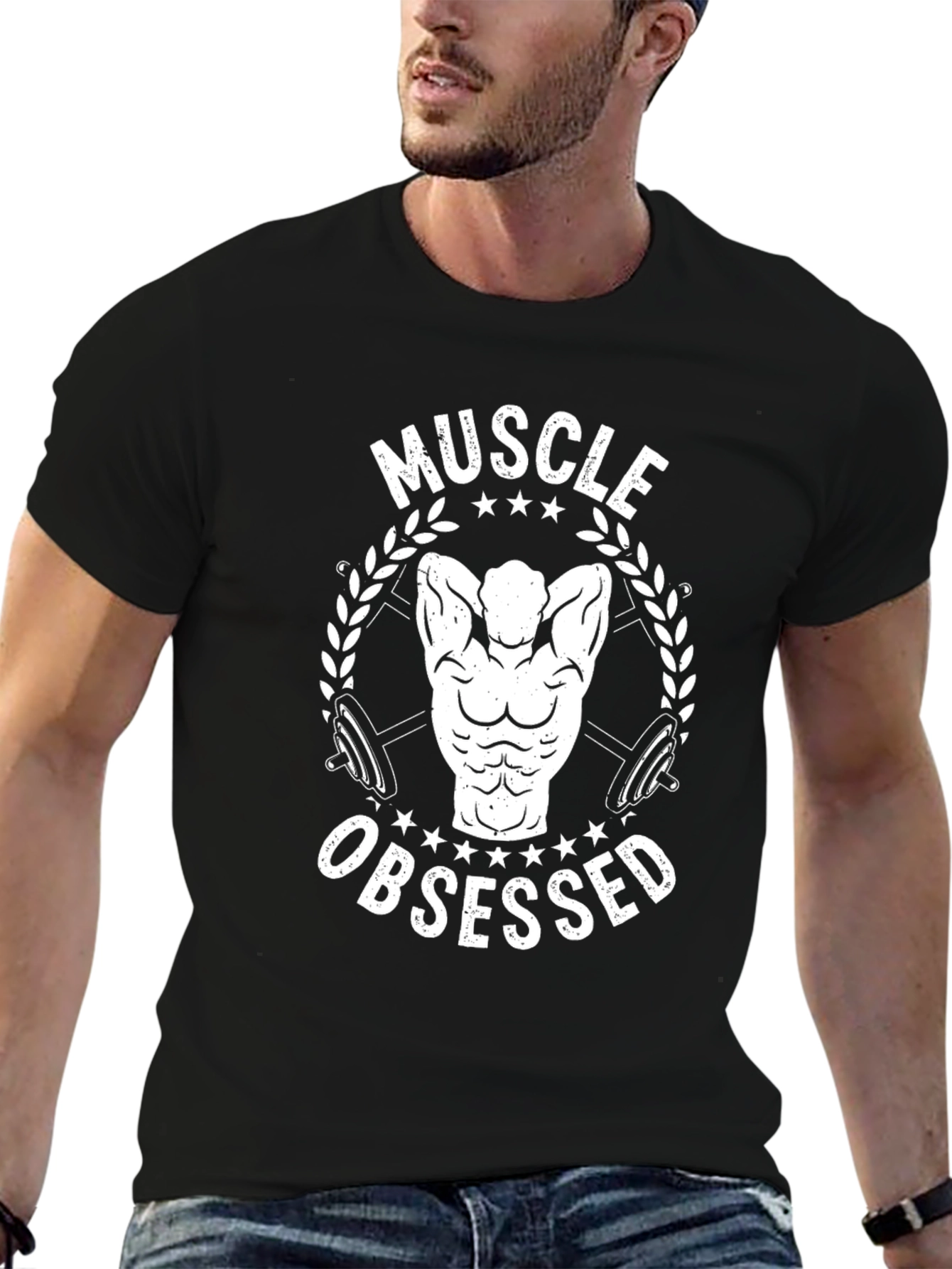 Muscle Obsessed Black T-Shirt - Fitness Gym Workout