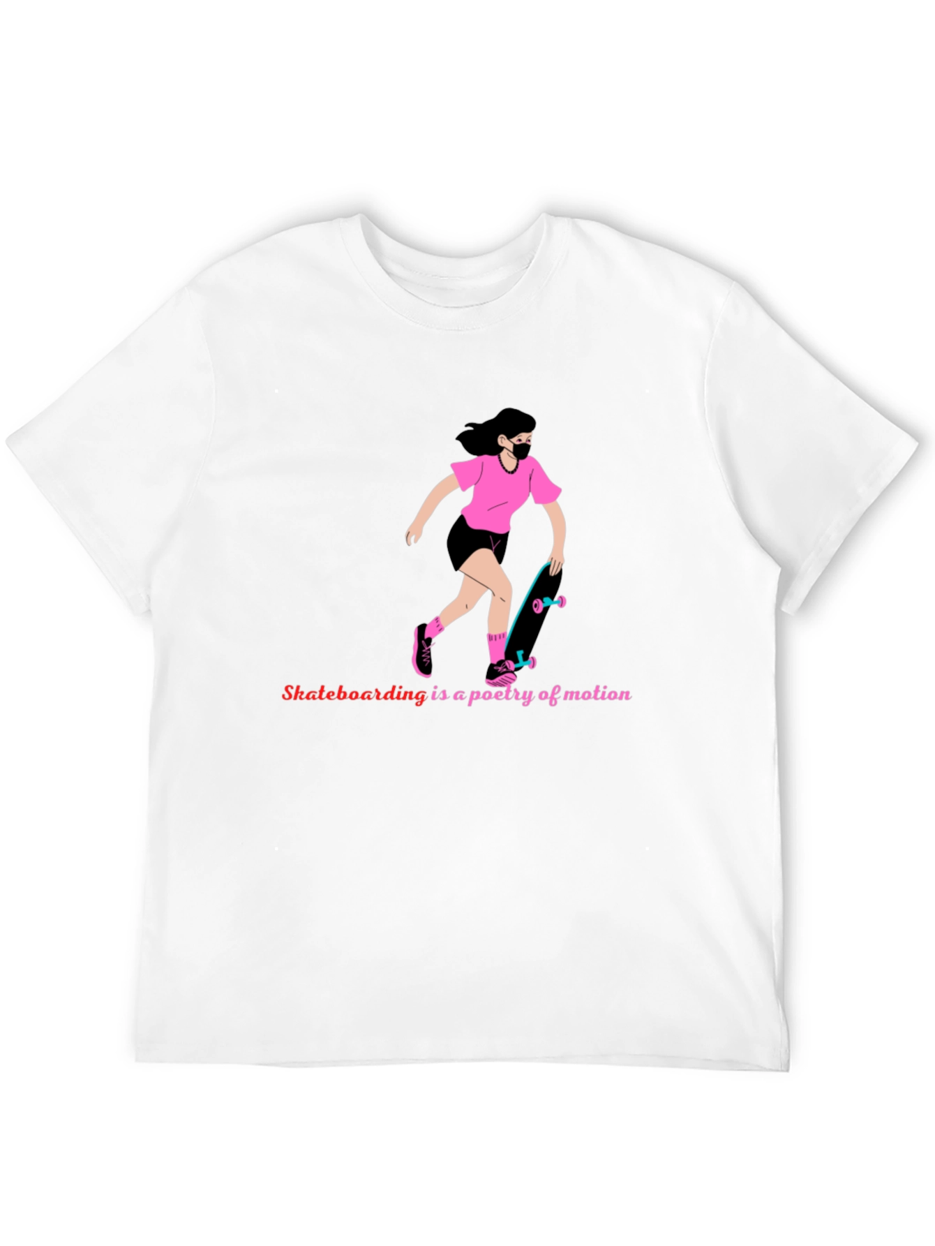 Skateboarding Poetry Graphic Tee - Stylish & Unique!