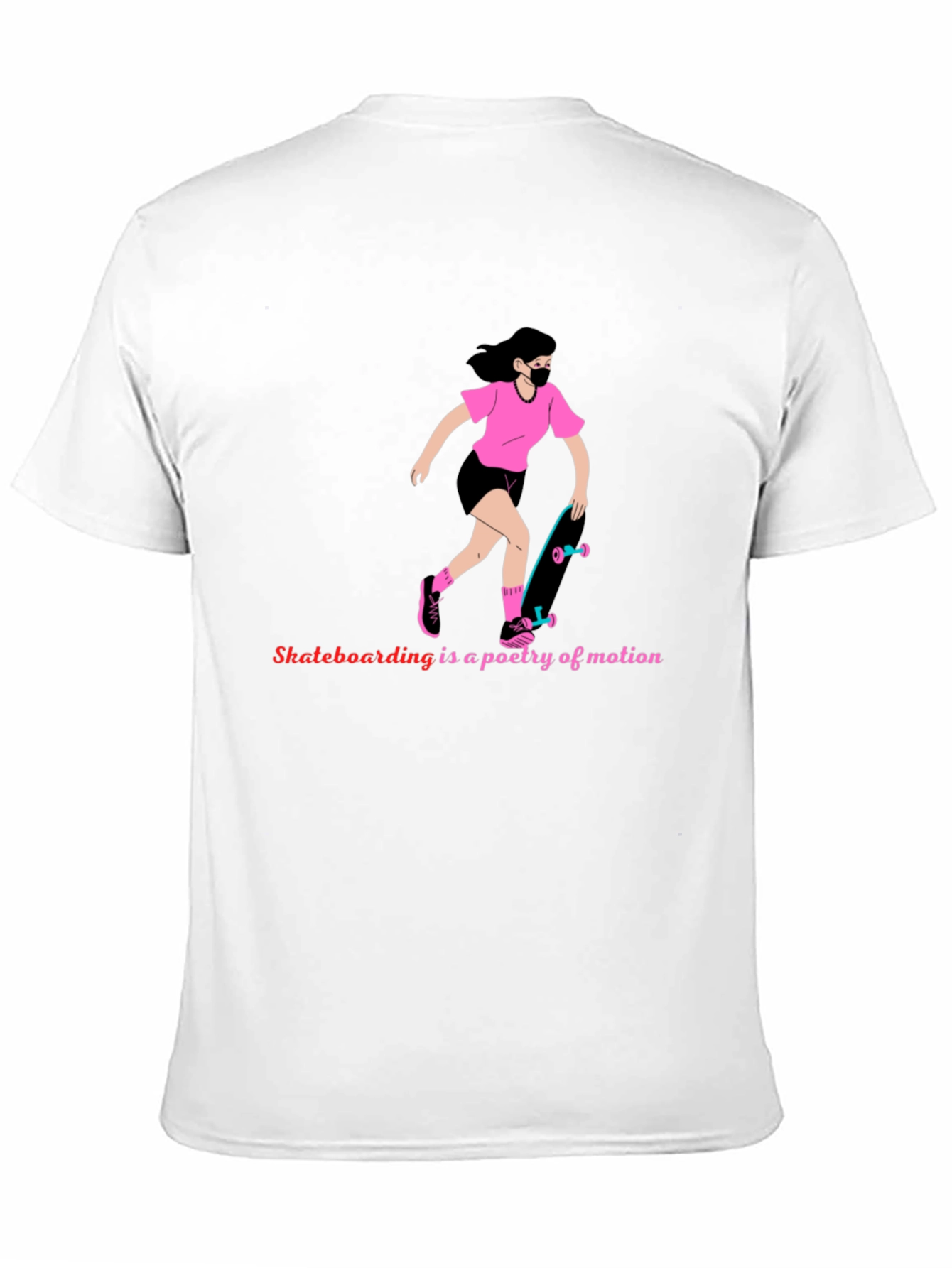 Skateboarding Poetry Graphic Tee - Stylish & Unique!