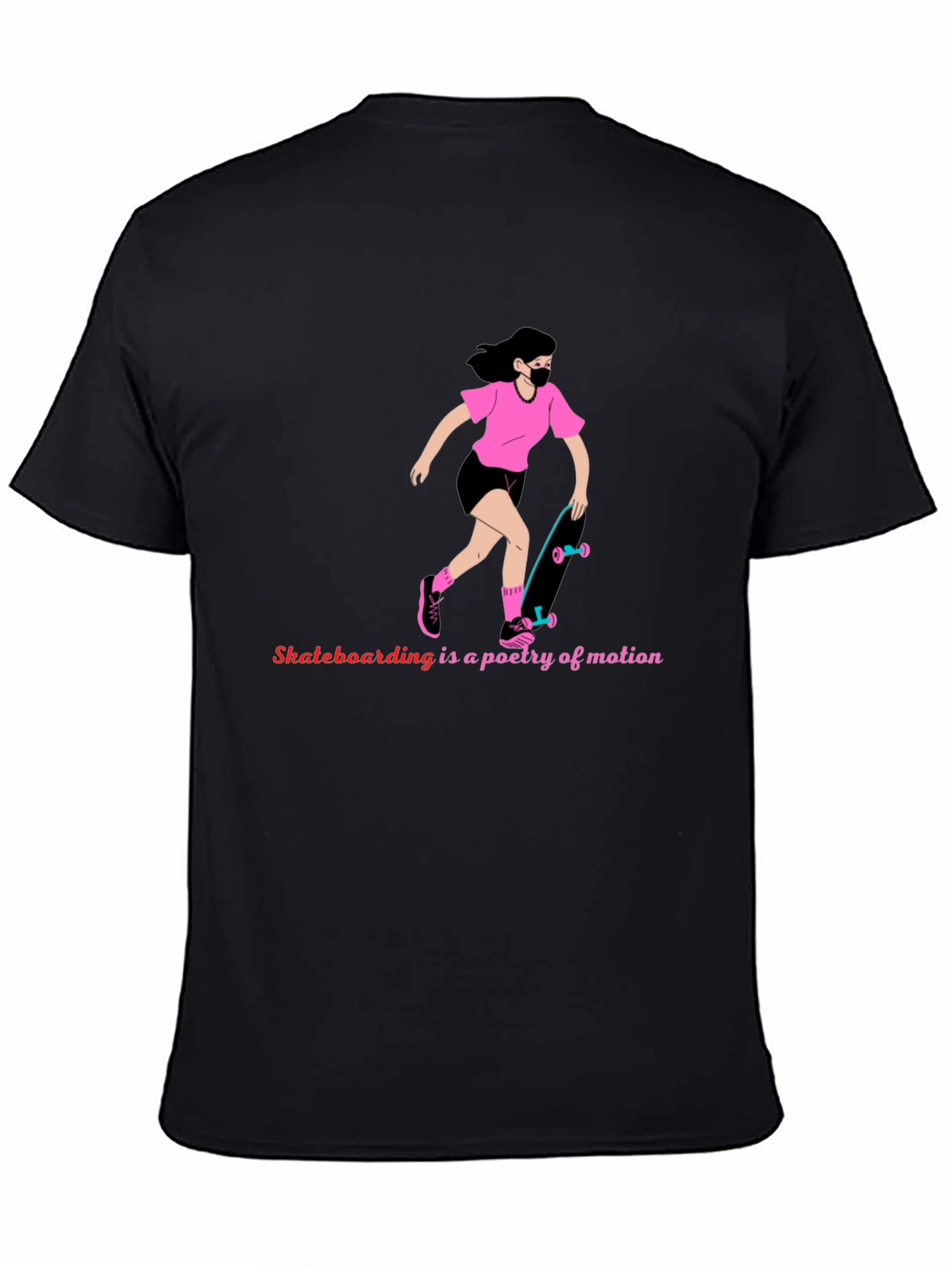 Skateboarding Poetry Graphic Tee - Stylish & Unique!