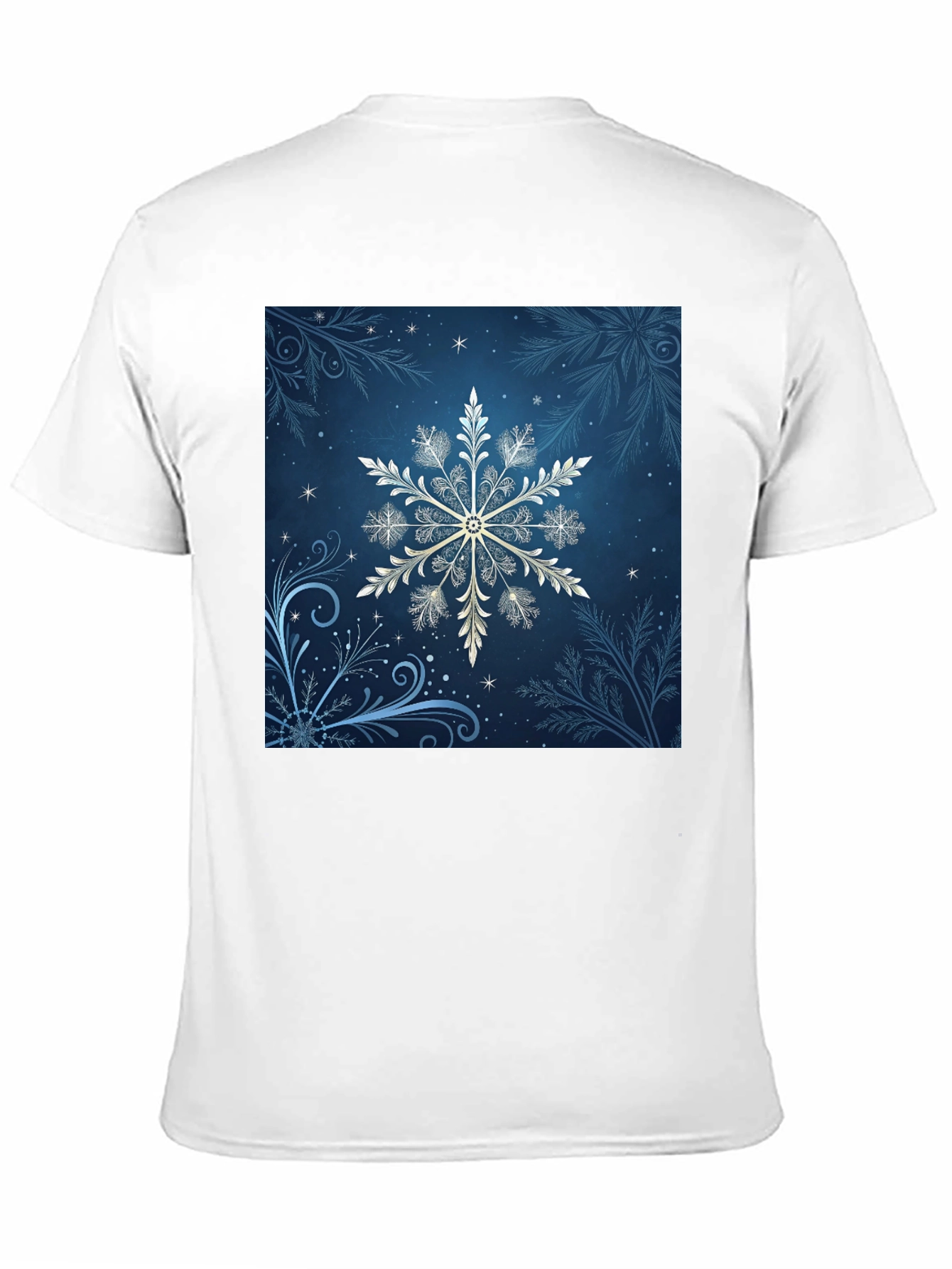 Snowflake Graphic Tee - Black Cotton Blend