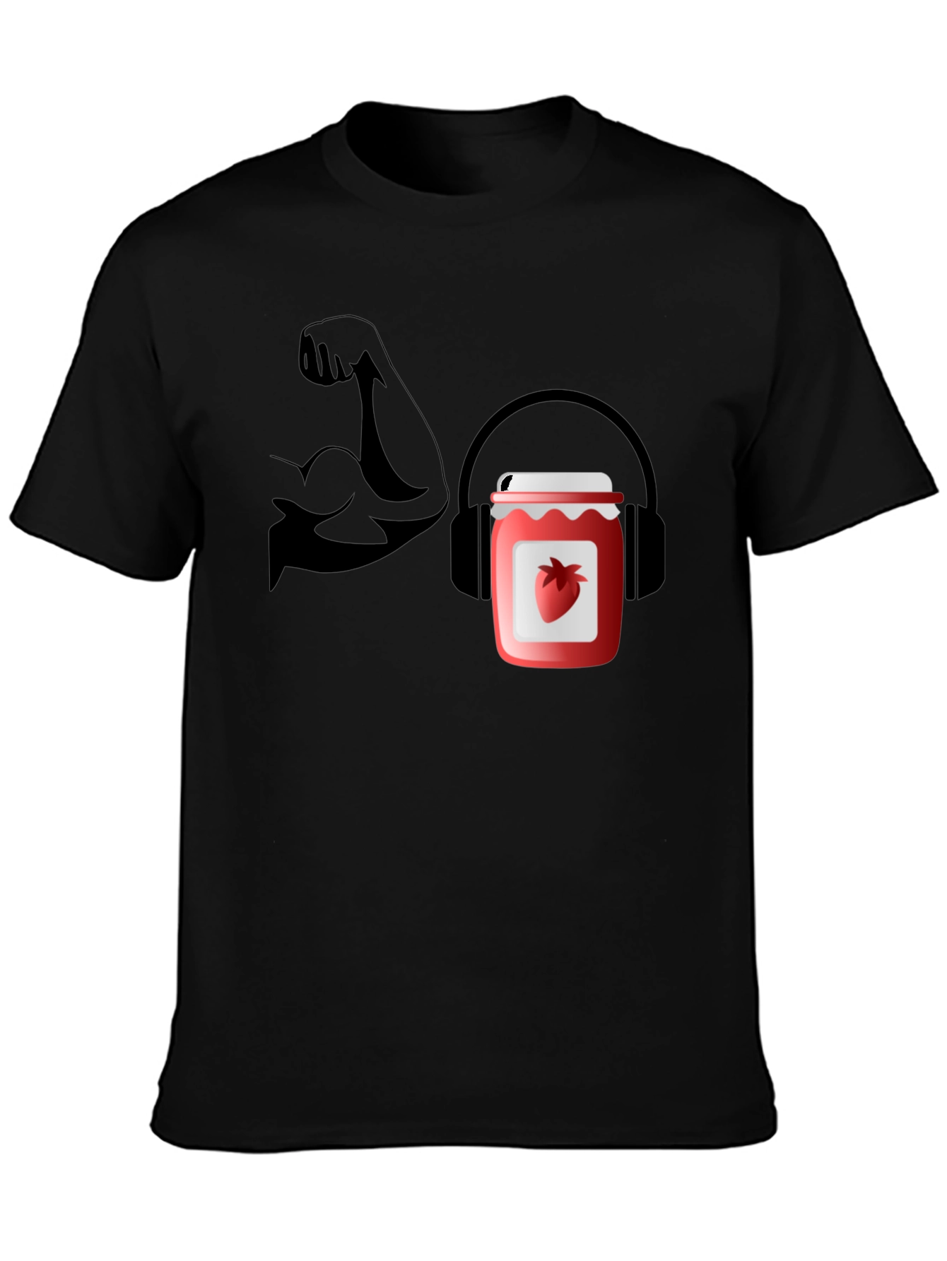 Jammin Gains Black Graphic Tee