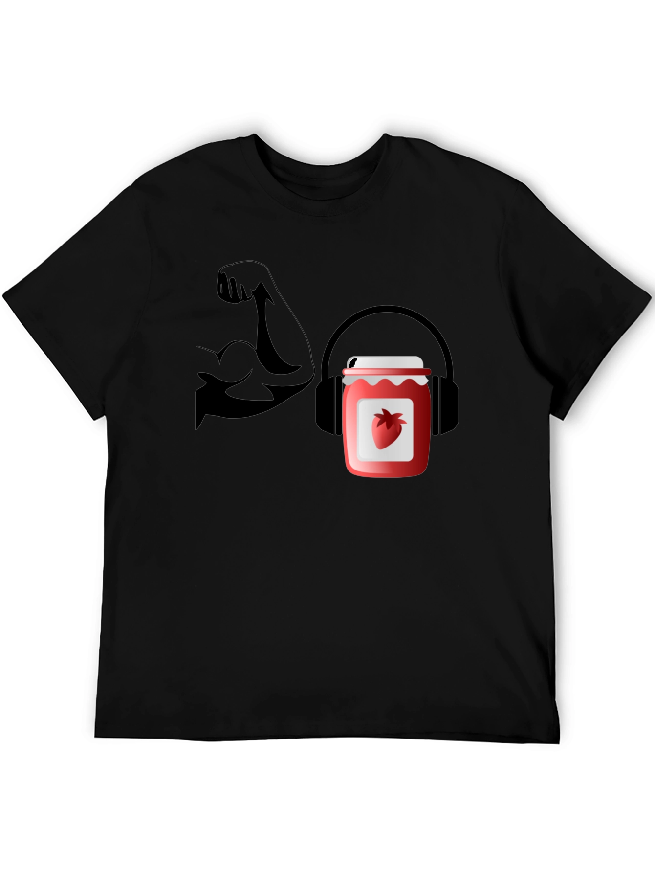 Jammin Gains Black Graphic Tee