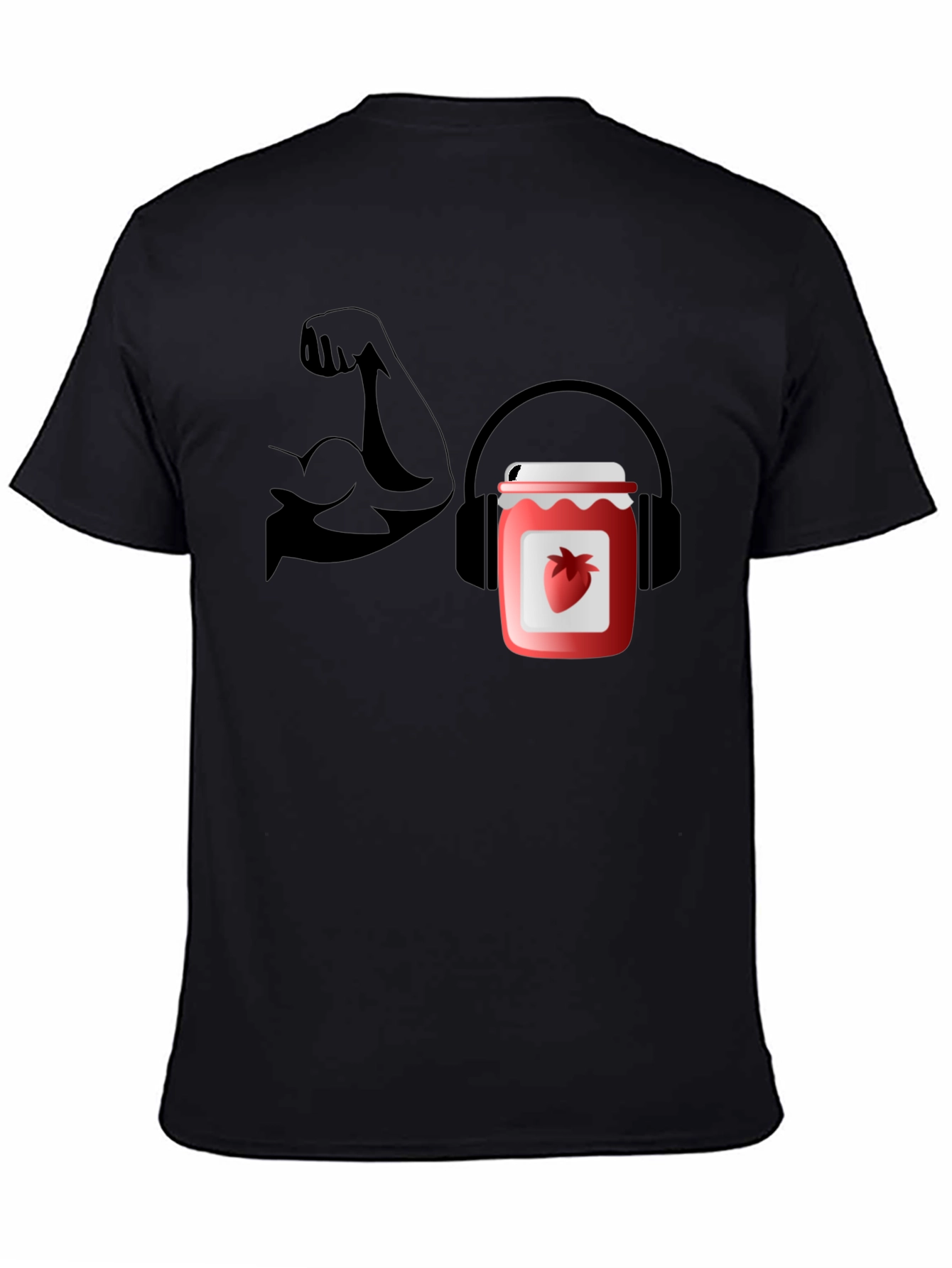 Jammin Gains Black Graphic Tee