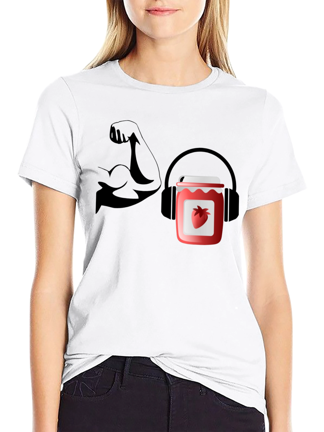 Jammin Gains Black Graphic Tee