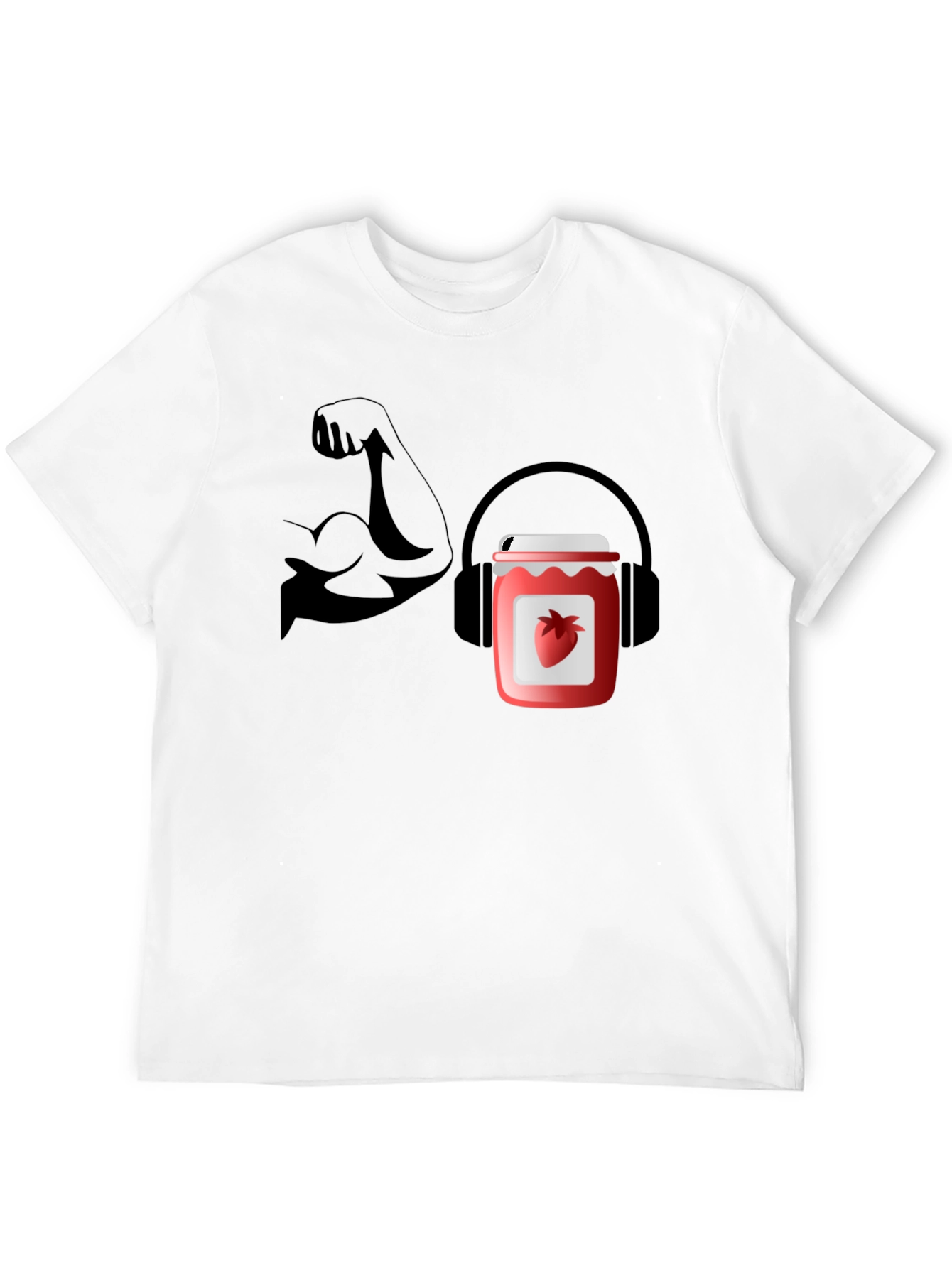 Jammin Gains Black Graphic Tee