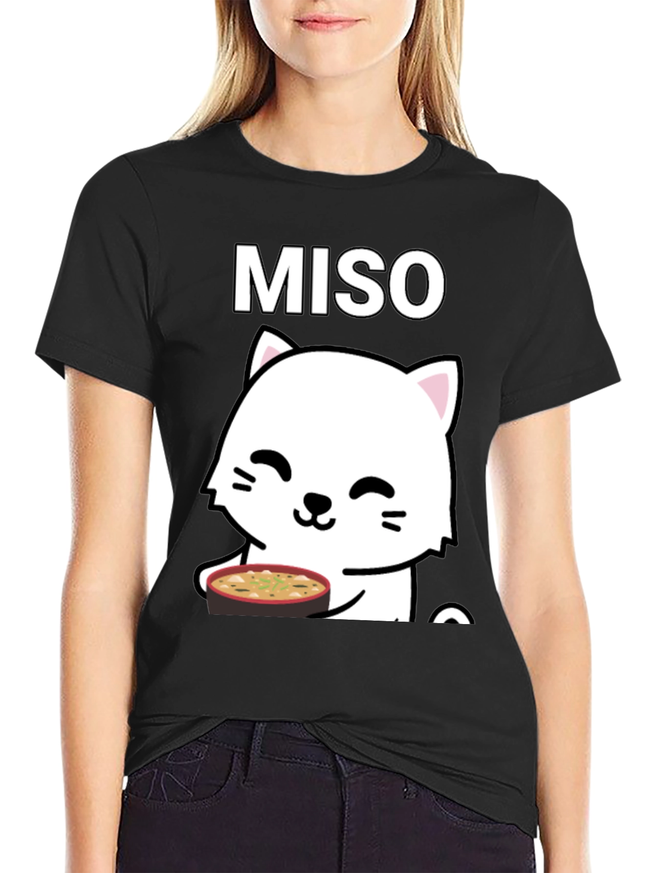 Miso Cat T-Shirt - Cute Kawaii Neko Design