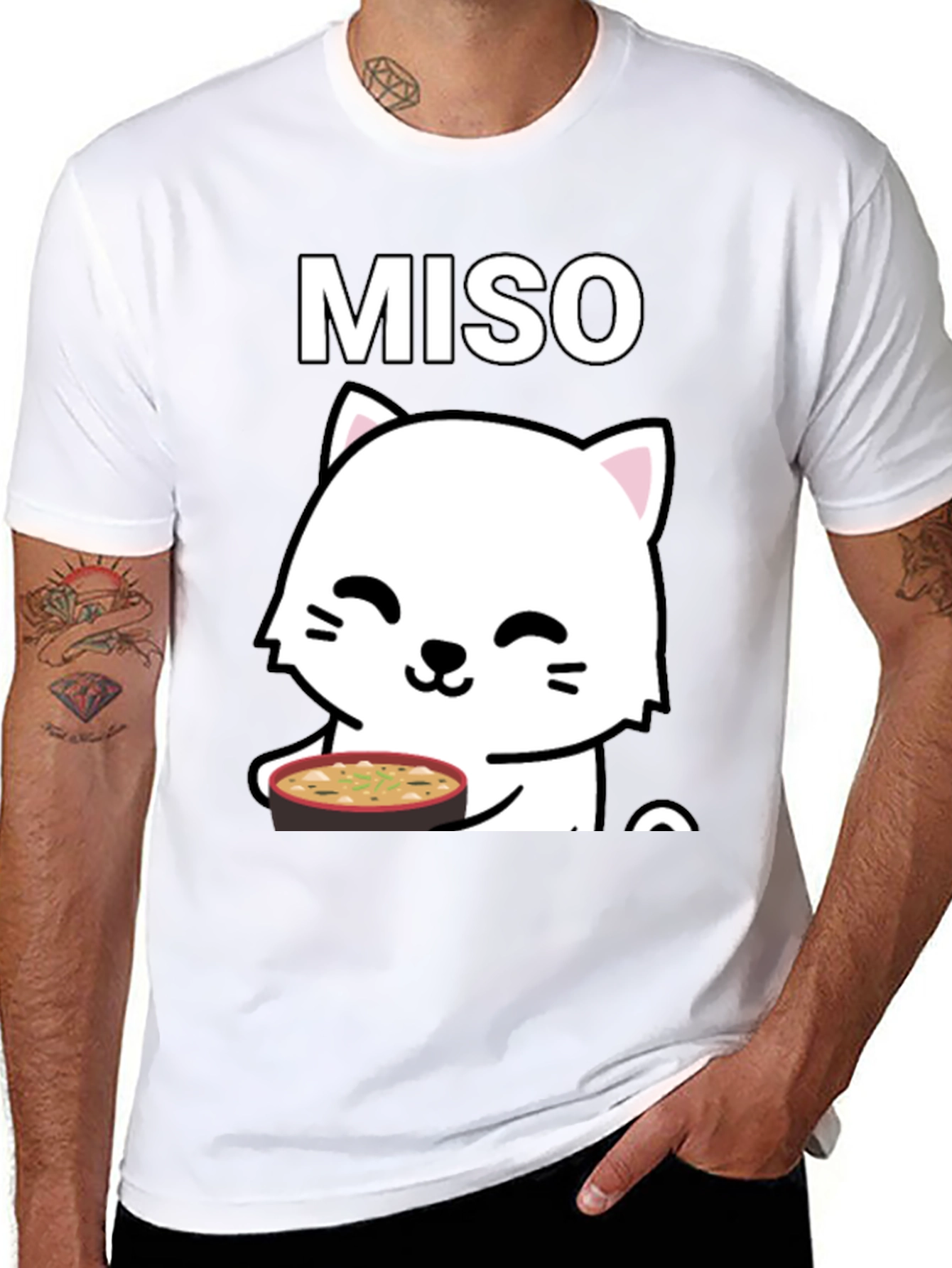Miso Cat T-Shirt - Cute Kawaii Neko Design