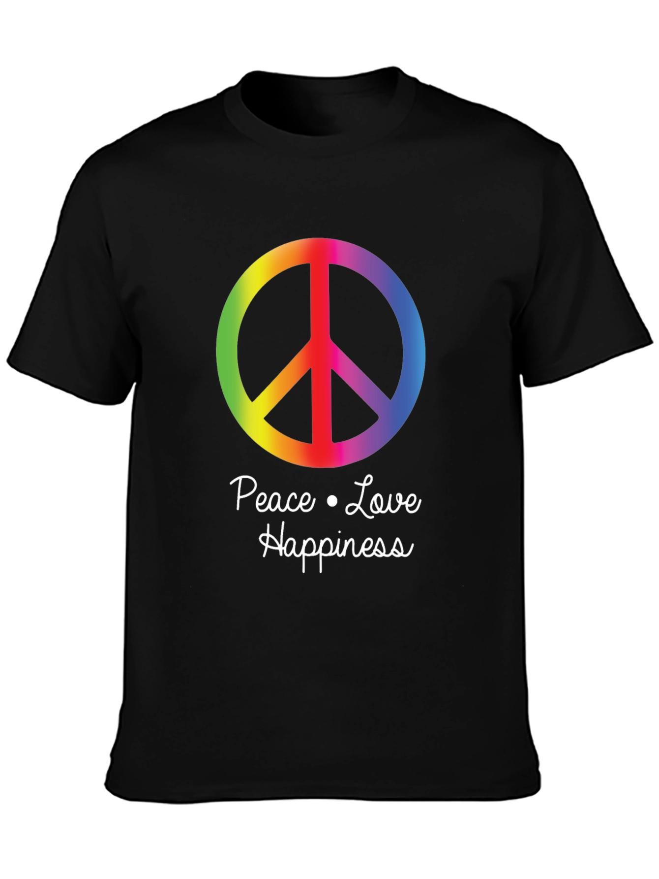 Peace Love Happiness Graphic T-Shirt