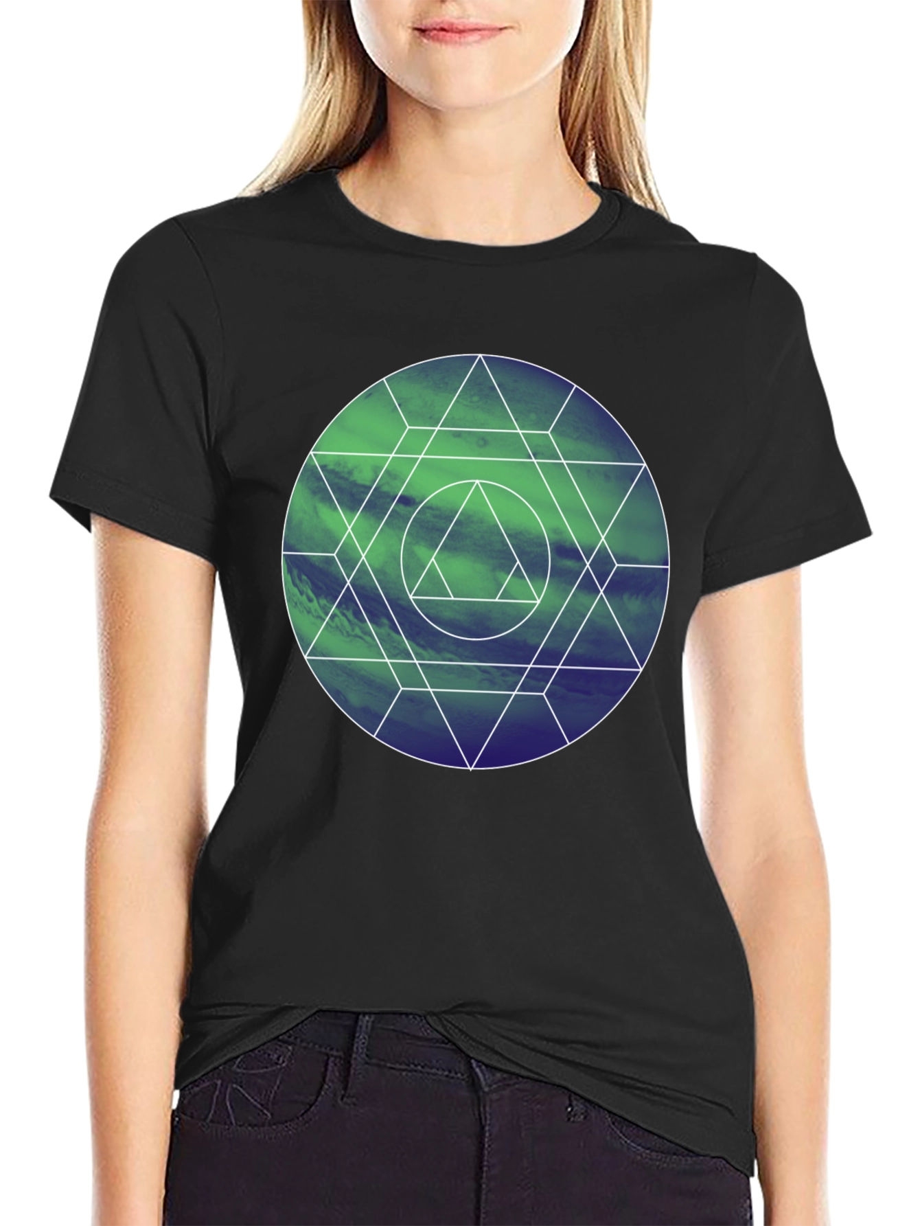 Geometric Circle Graphic Tee - Modern Design